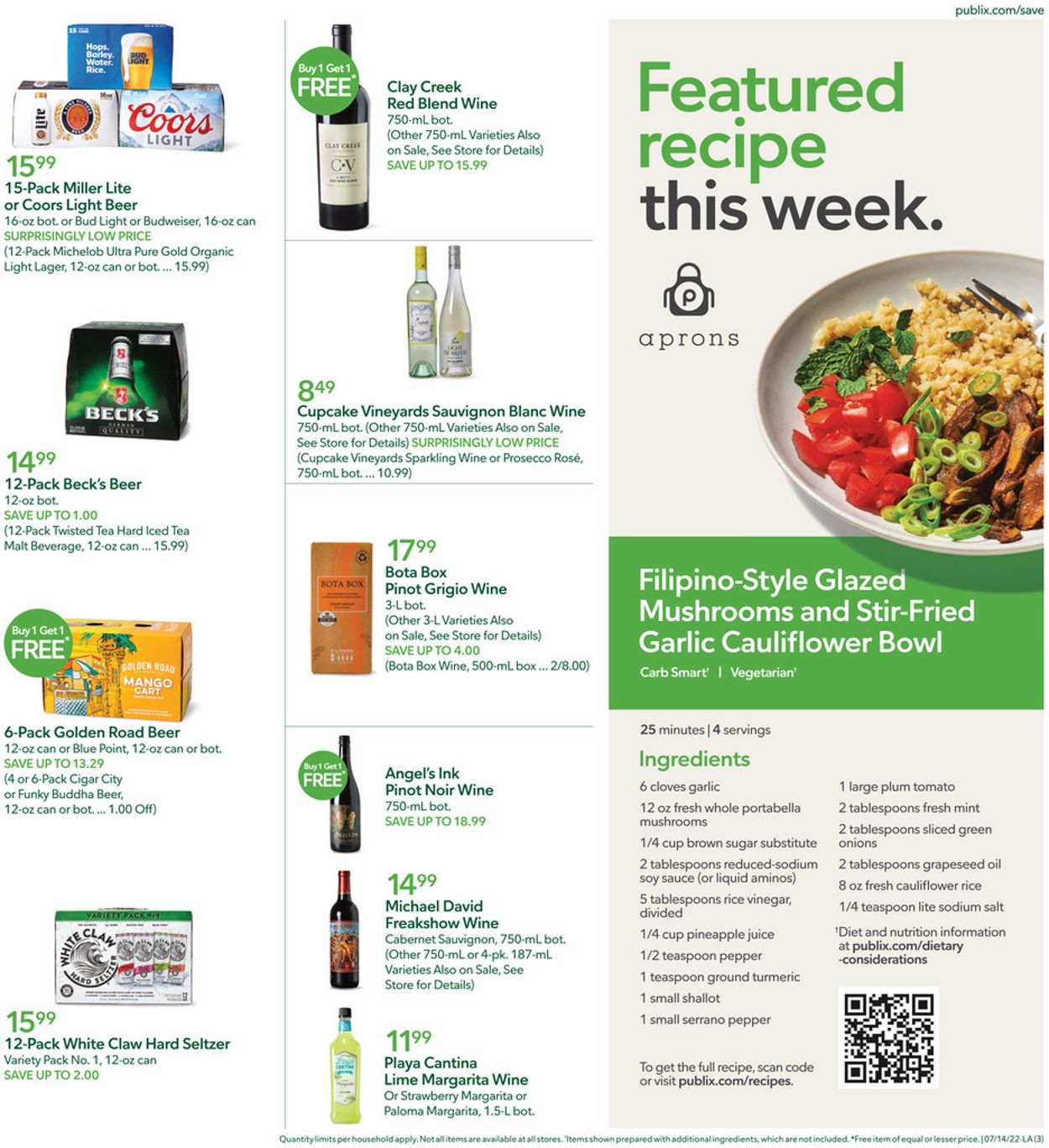 Publix Ad from 07/14/2022