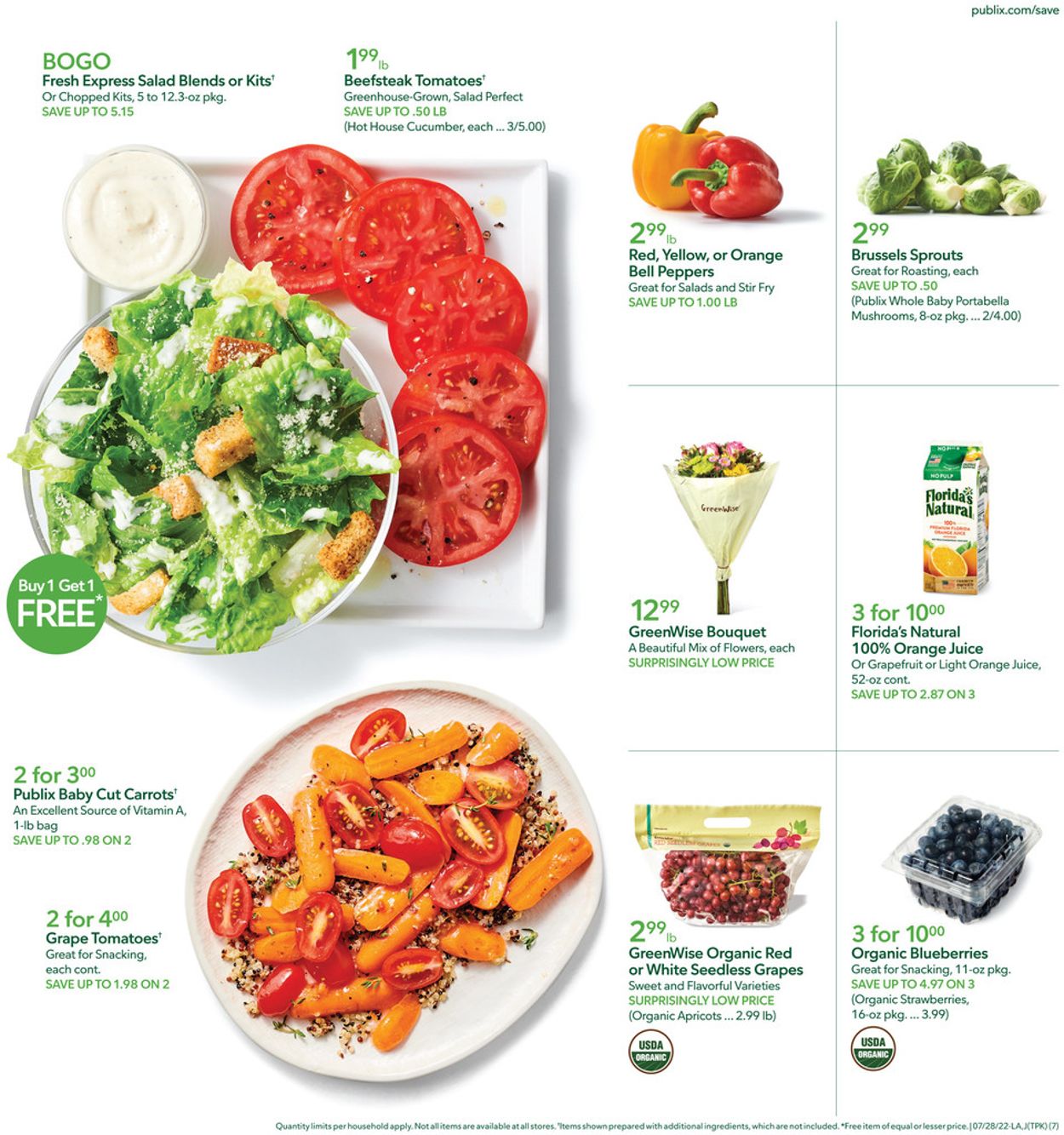 Publix Ad from 07/28/2022