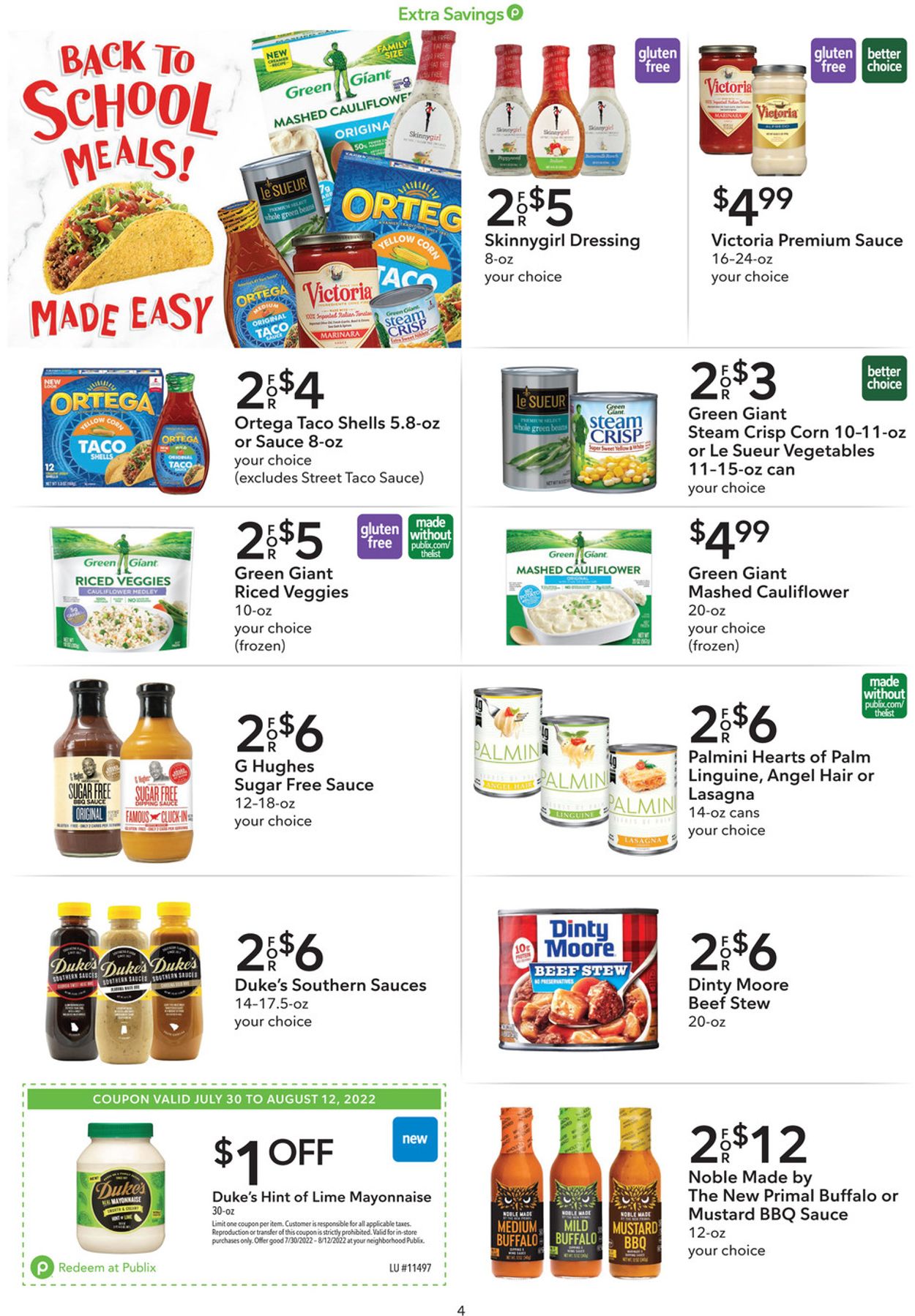 Publix Ad from 07/30/2022