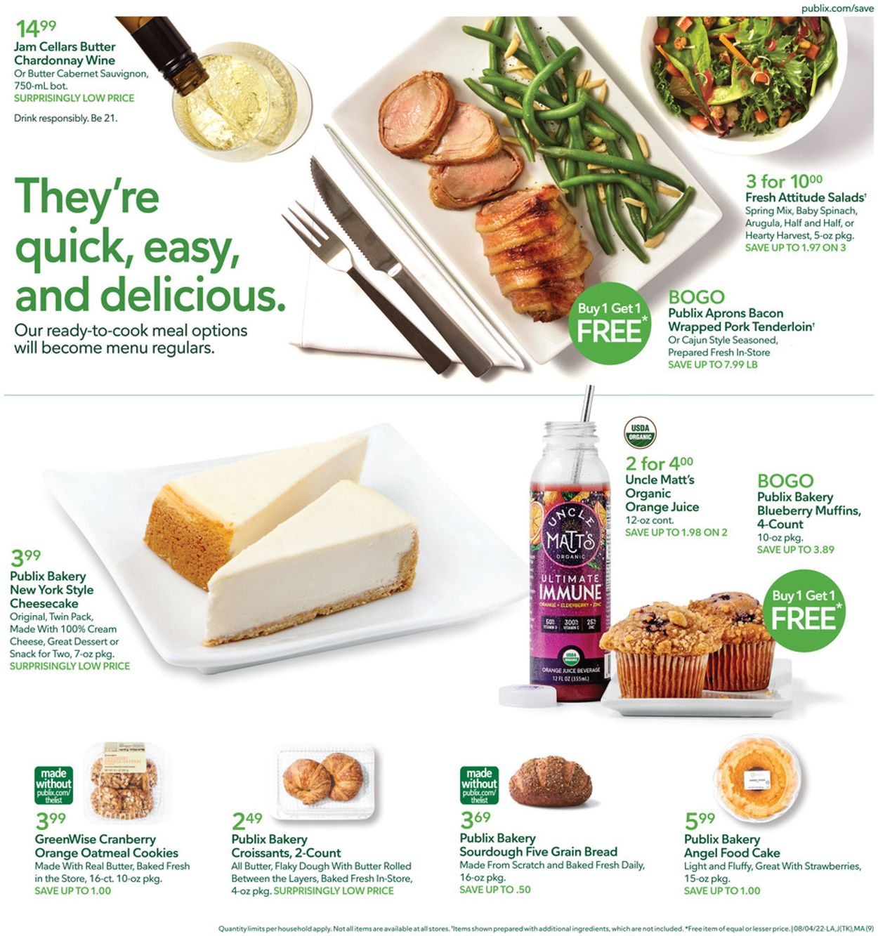 Publix Ad from 08/04/2022