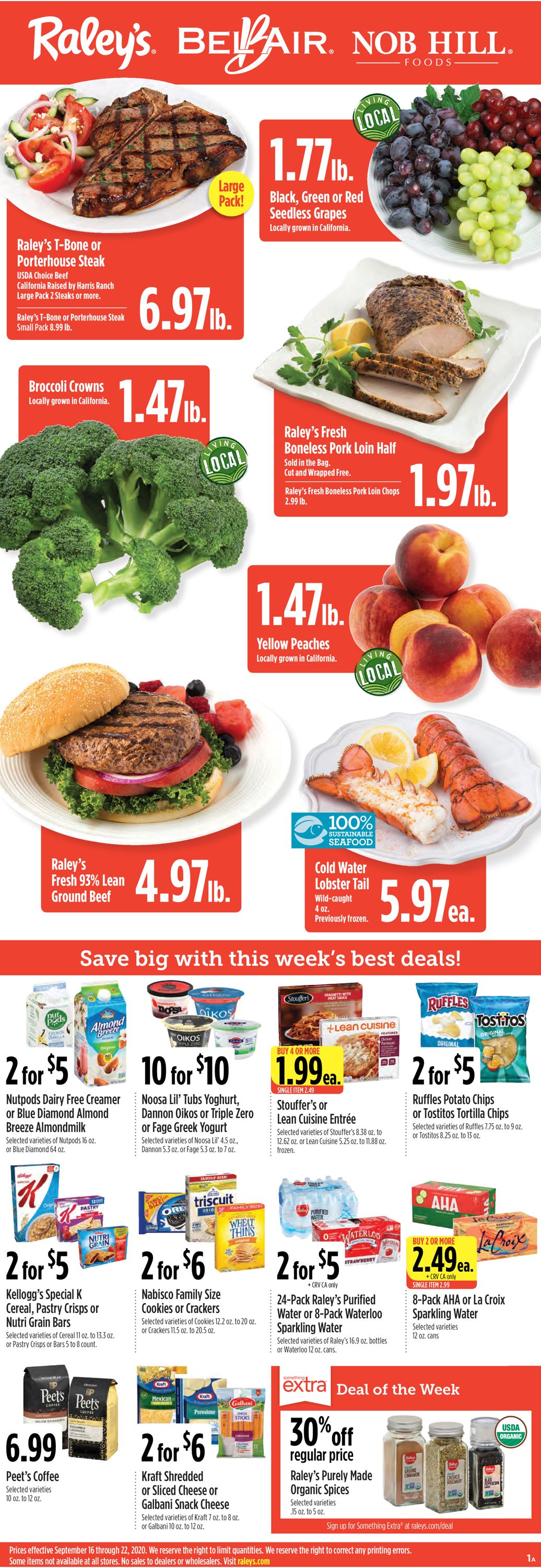 Raley's Ad from 09/16/2020