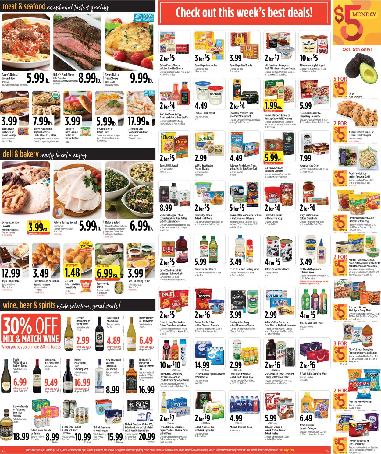 Raley's Ad from 09/30/2020