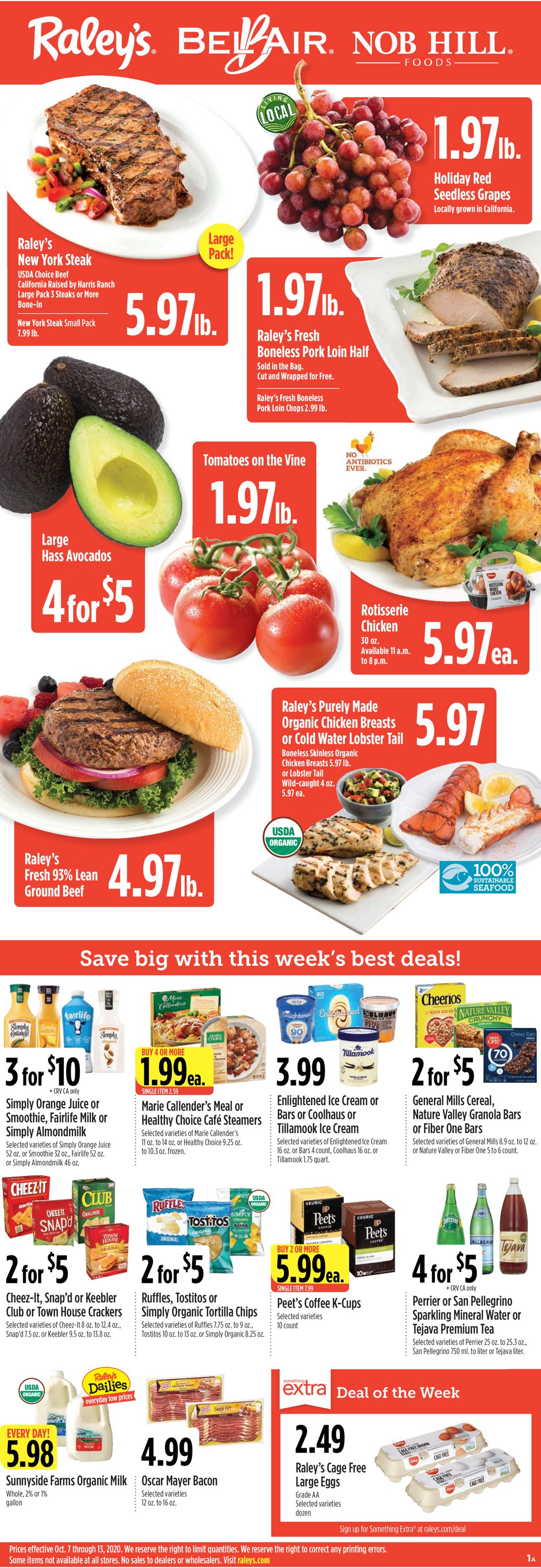 Raley's Ad from 10/07/2020