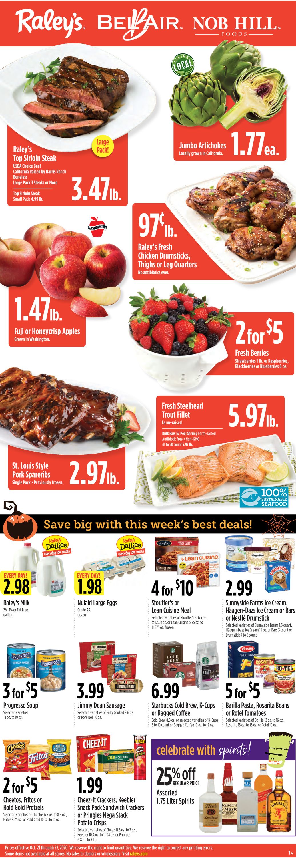 Raley's Ad from 10/21/2020