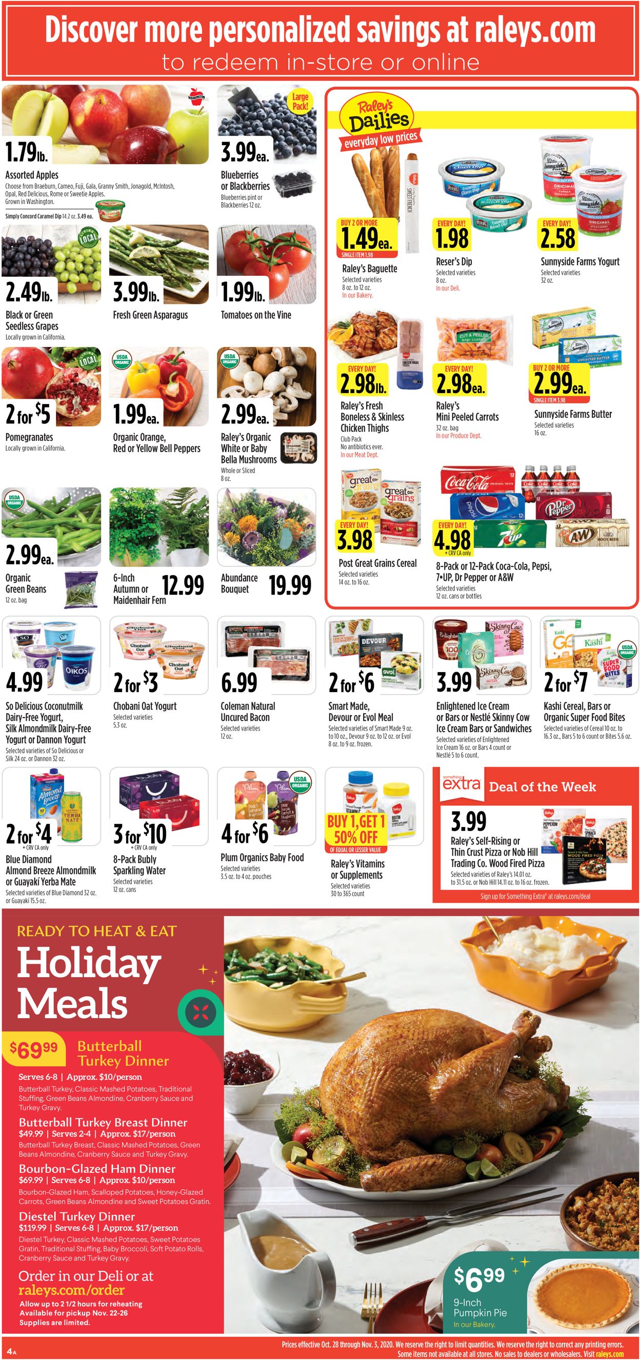 Raley's Ad from 10/28/2020