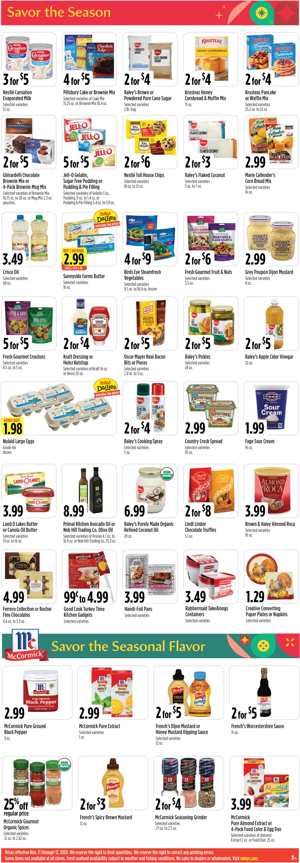 Raley's Ad from 11/11/2020