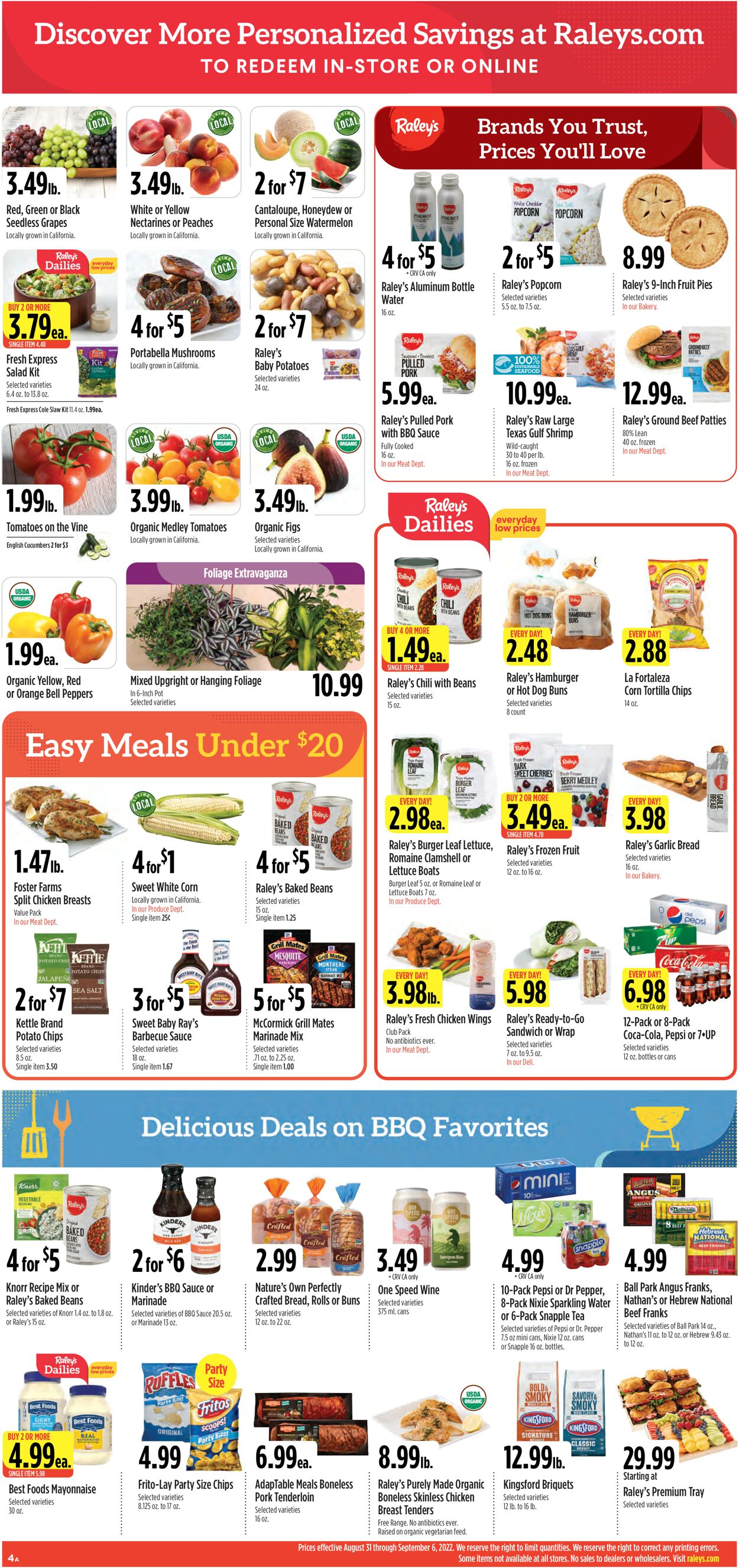 Raley's Ad from 08/31/2022
