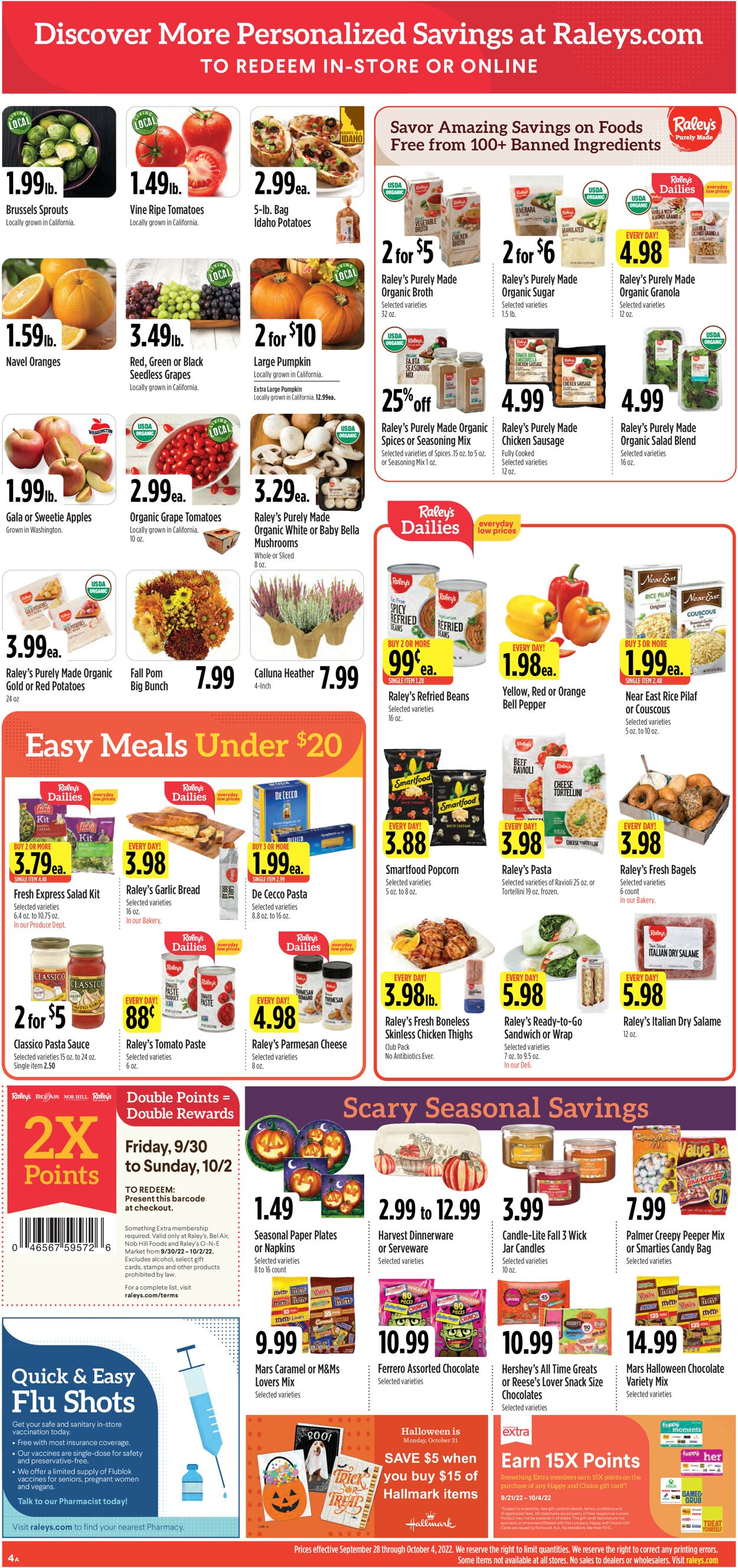 Raley's Ad from 09/28/2022