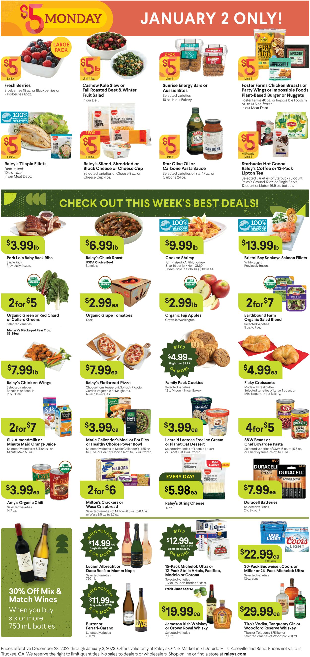 Raley's Ad from 12/28/2022