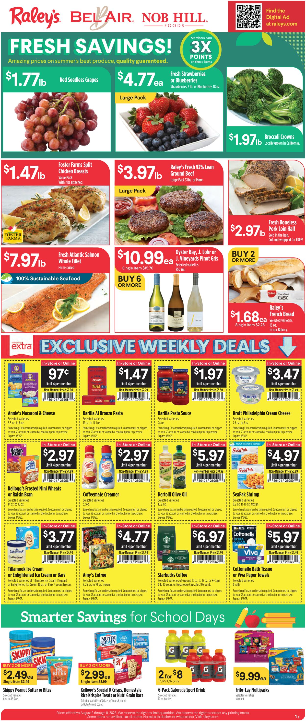 Raley's Ad from 08/02/2023