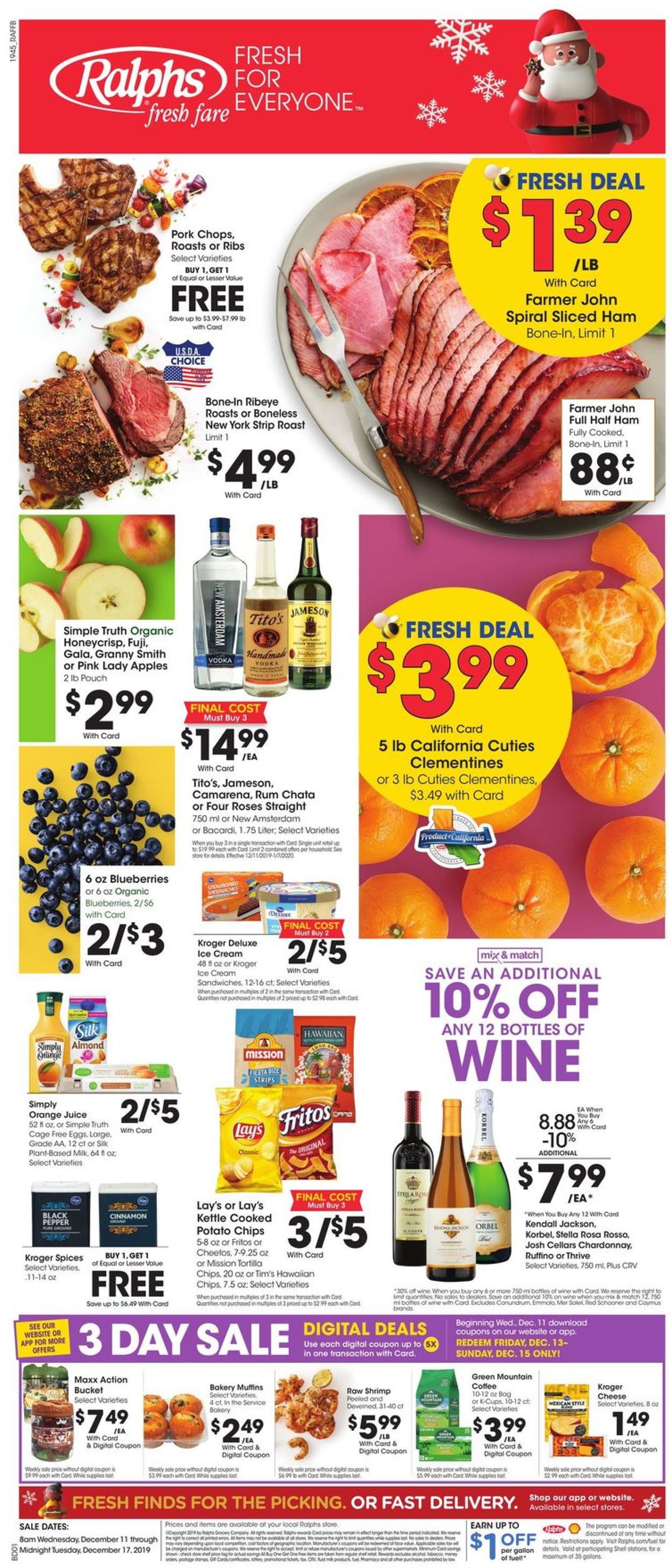Ralphs Ad from 12/11/2019