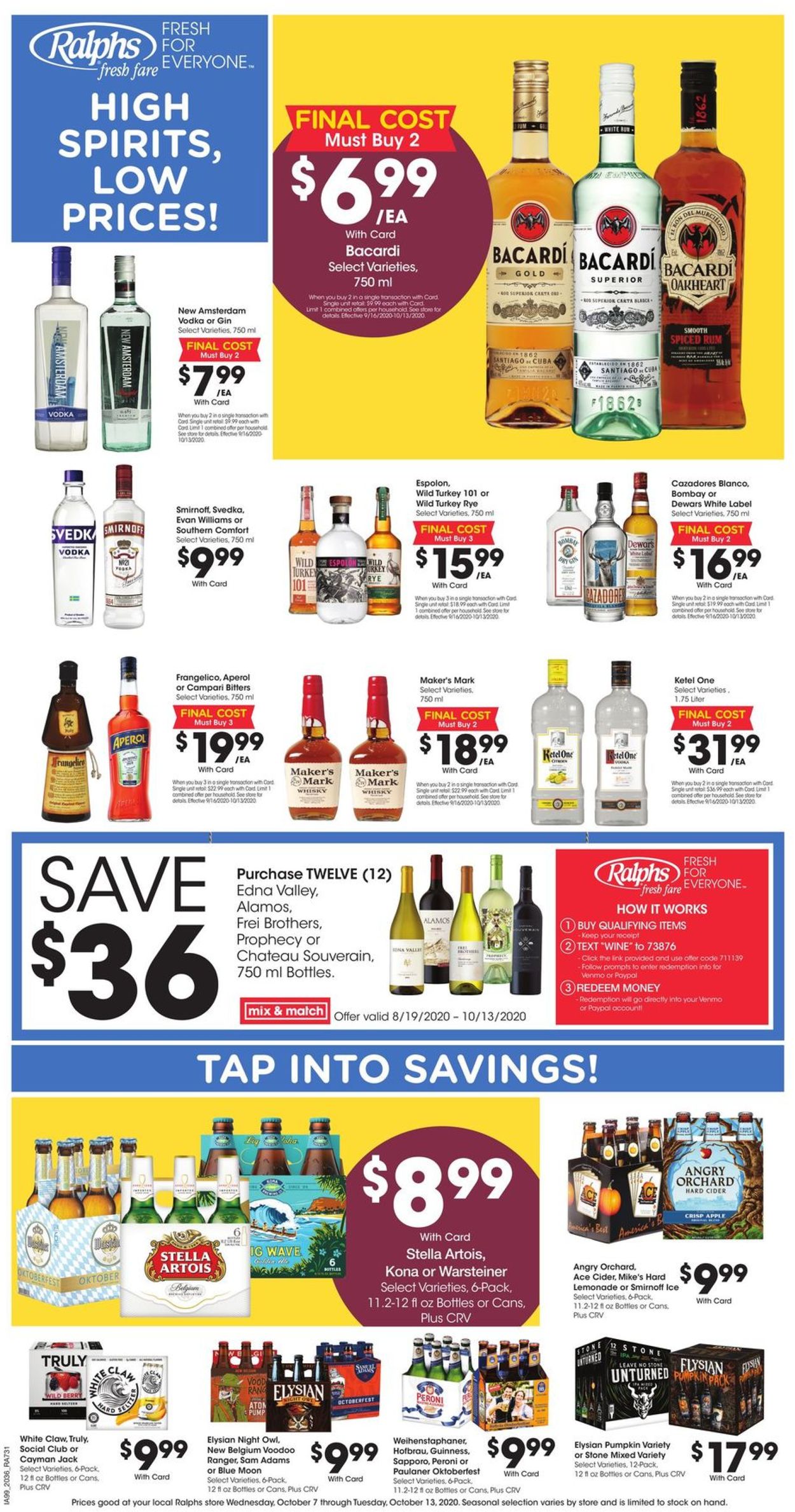 Ralphs Ad from 10/07/2020