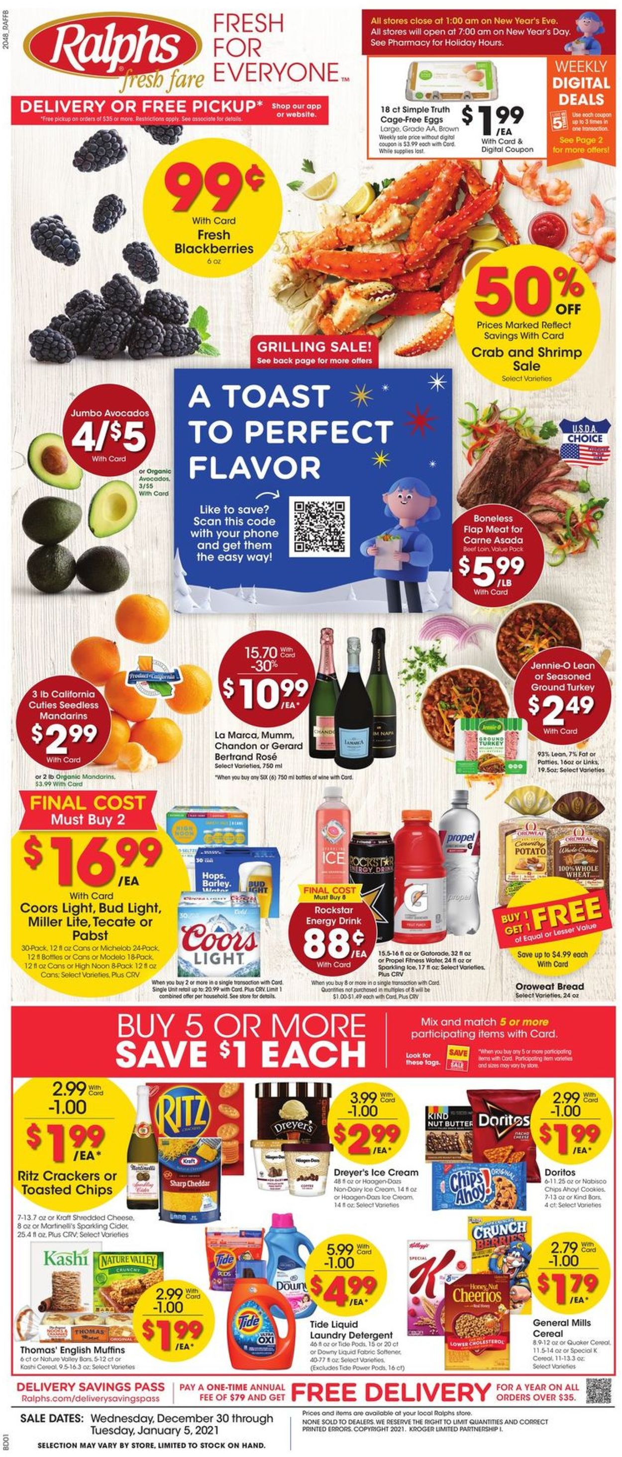 Ralphs Ad from 12/30/2020