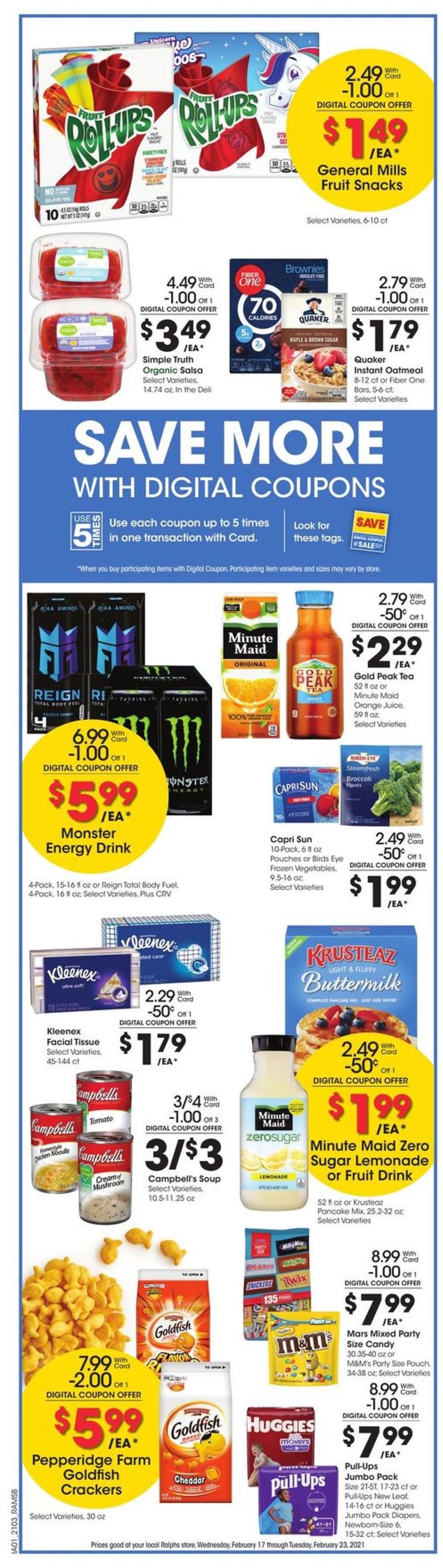 Ralphs Ad from 02/17/2021