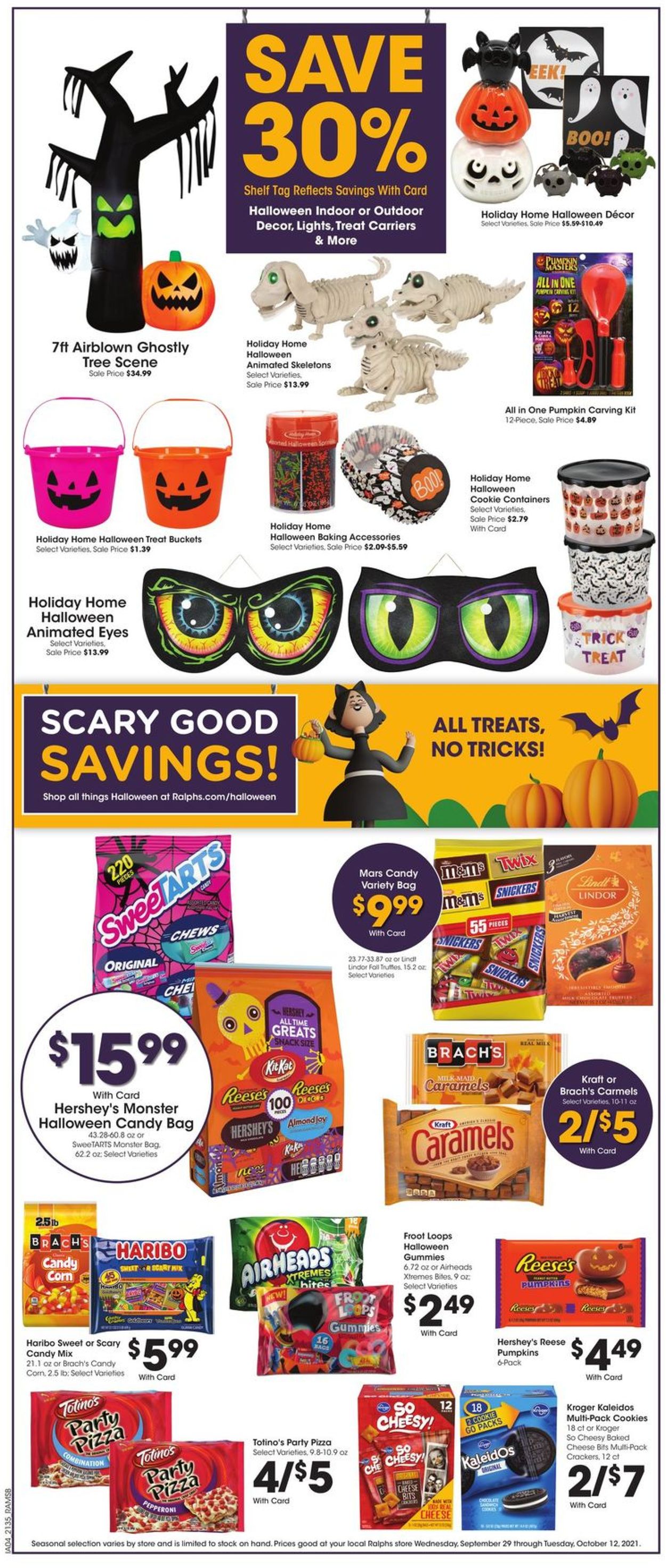 Ralphs Ad from 09/29/2021