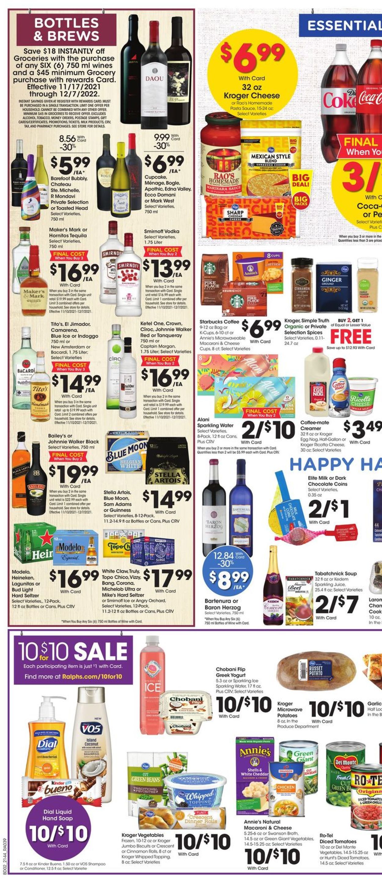 Ralphs Ad from 12/01/2021