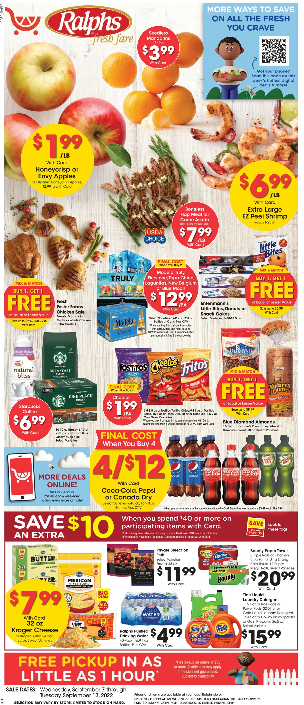 Ralphs Ad from 09/07/2022