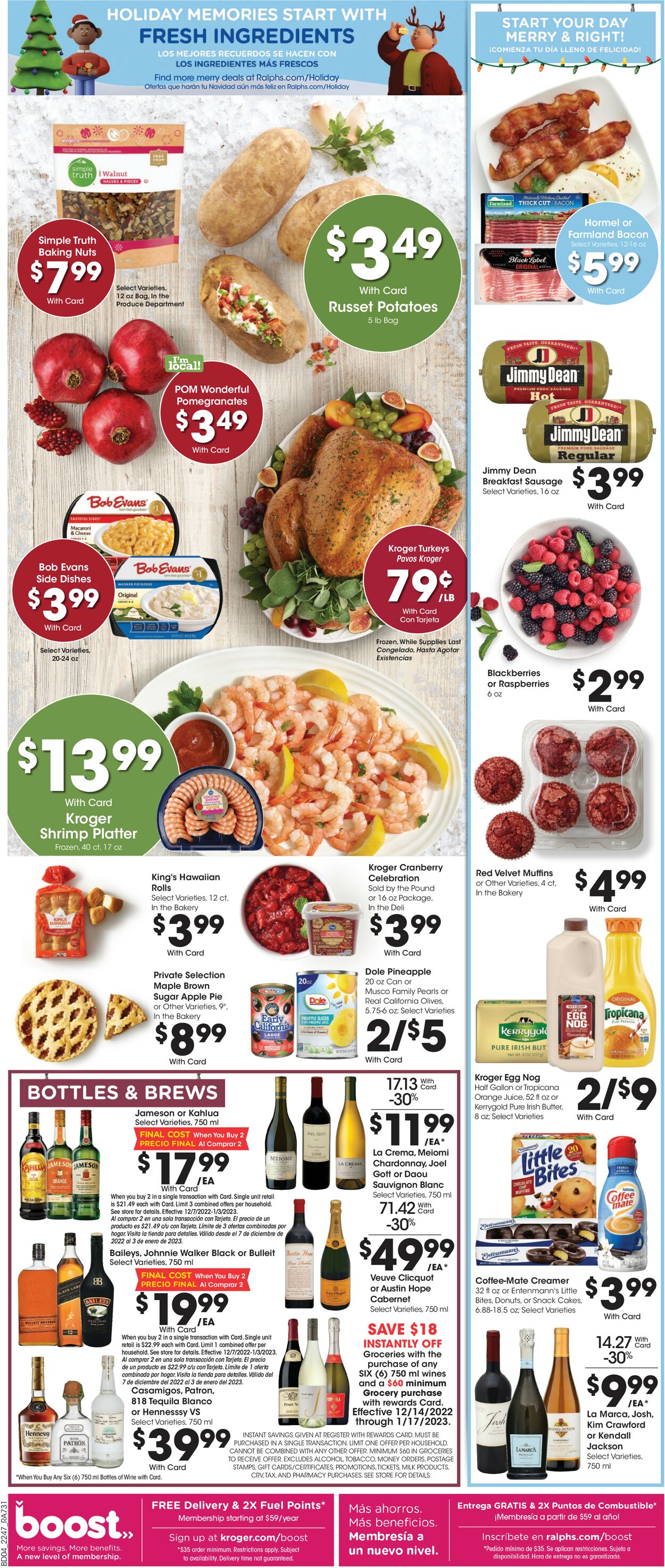 Ralphs Ad from 12/21/2022