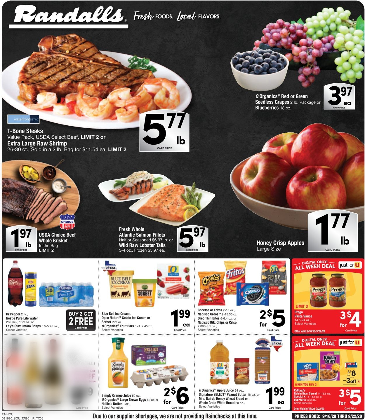 Randalls Ad from 09/16/2020