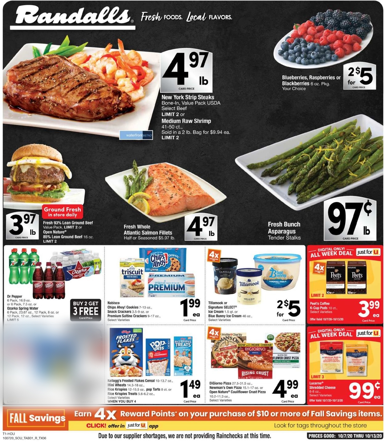 Randalls Ad from 10/07/2020