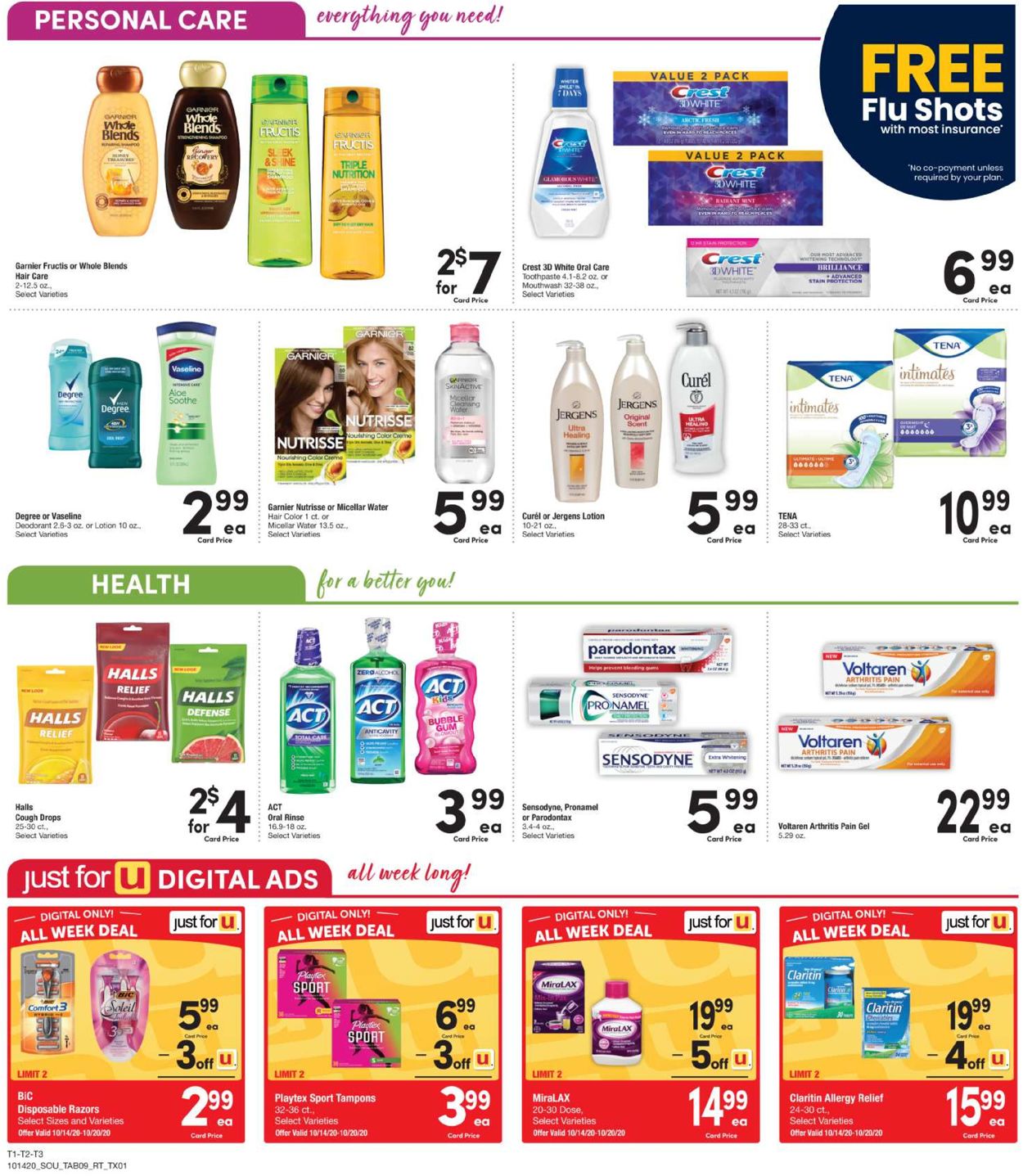 Randalls Ad from 10/14/2020