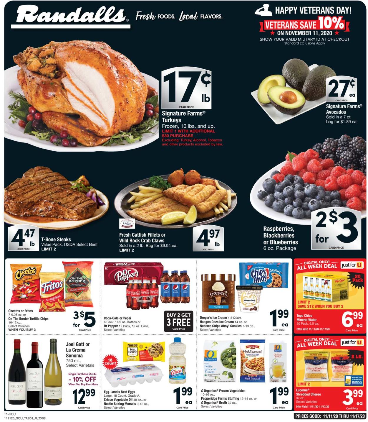 Randalls Ad from 11/11/2020