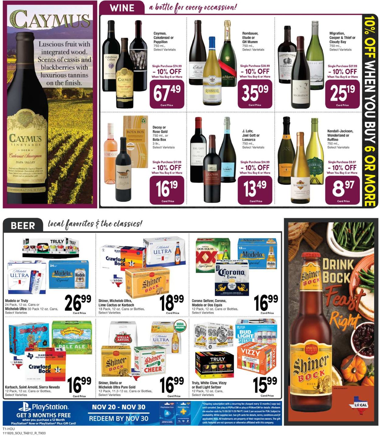 Randalls Ad from 11/18/2020