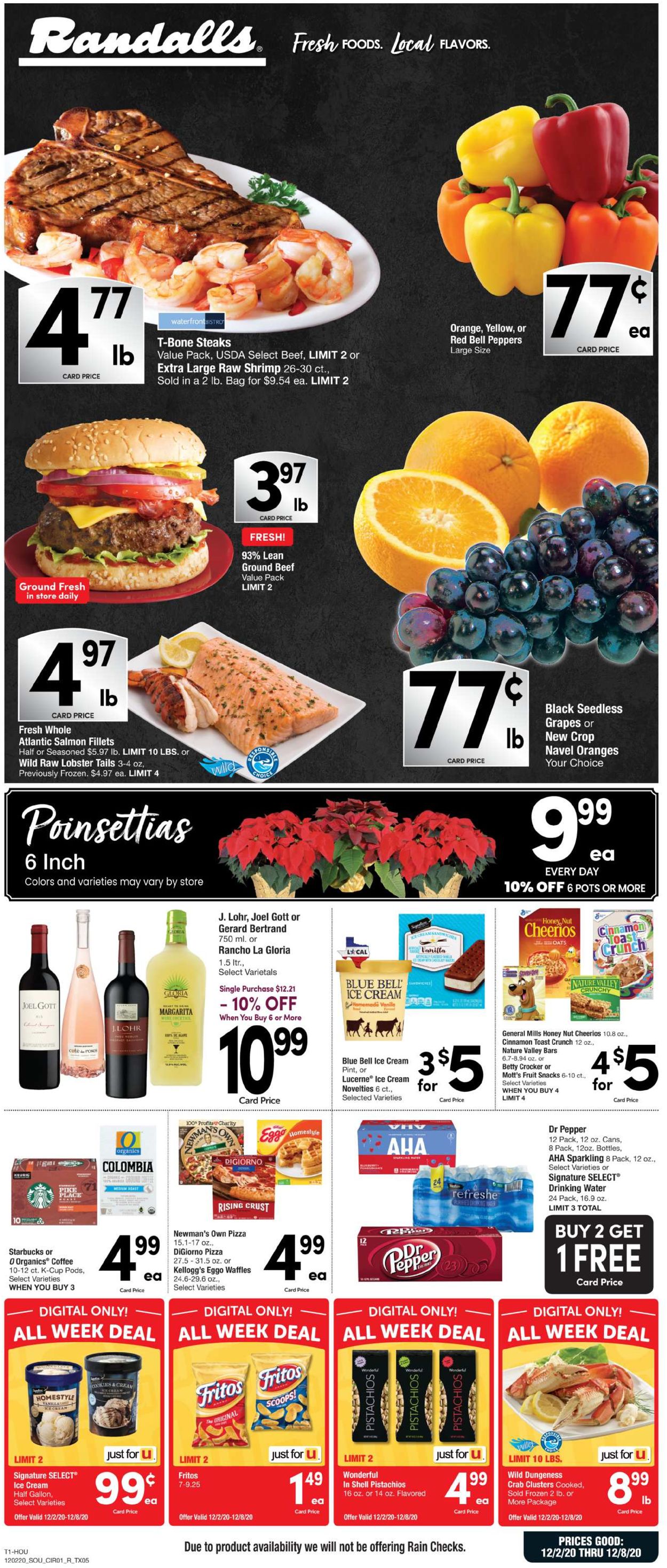 Randalls Ad from 12/02/2020