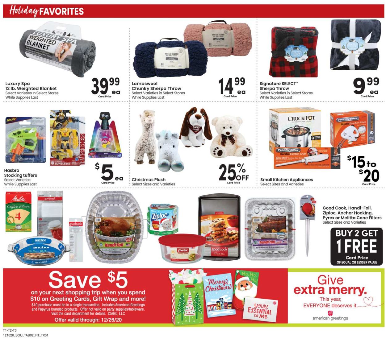 Randalls Ad from 12/16/2020