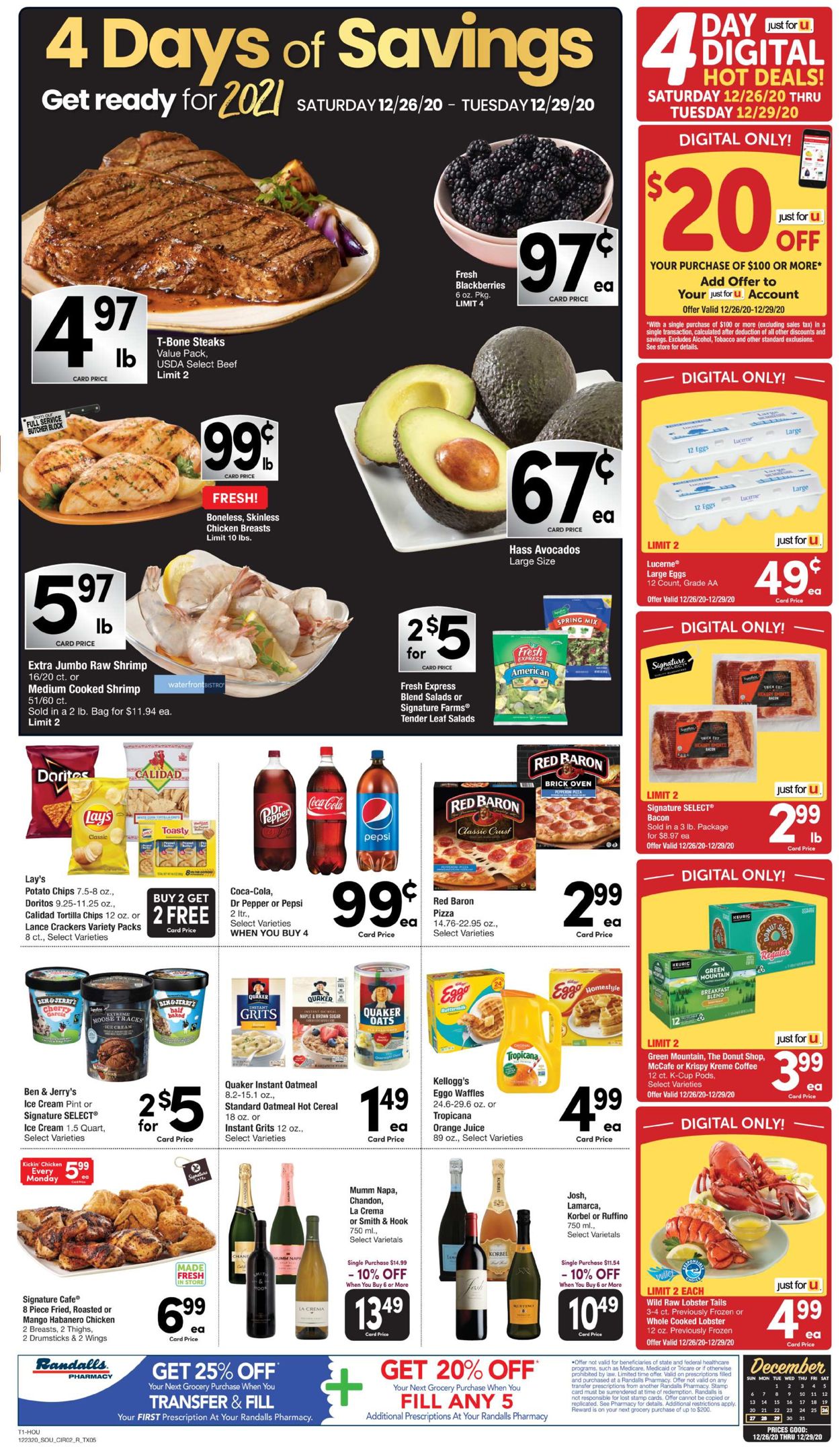 Randalls Ad from 12/26/2020