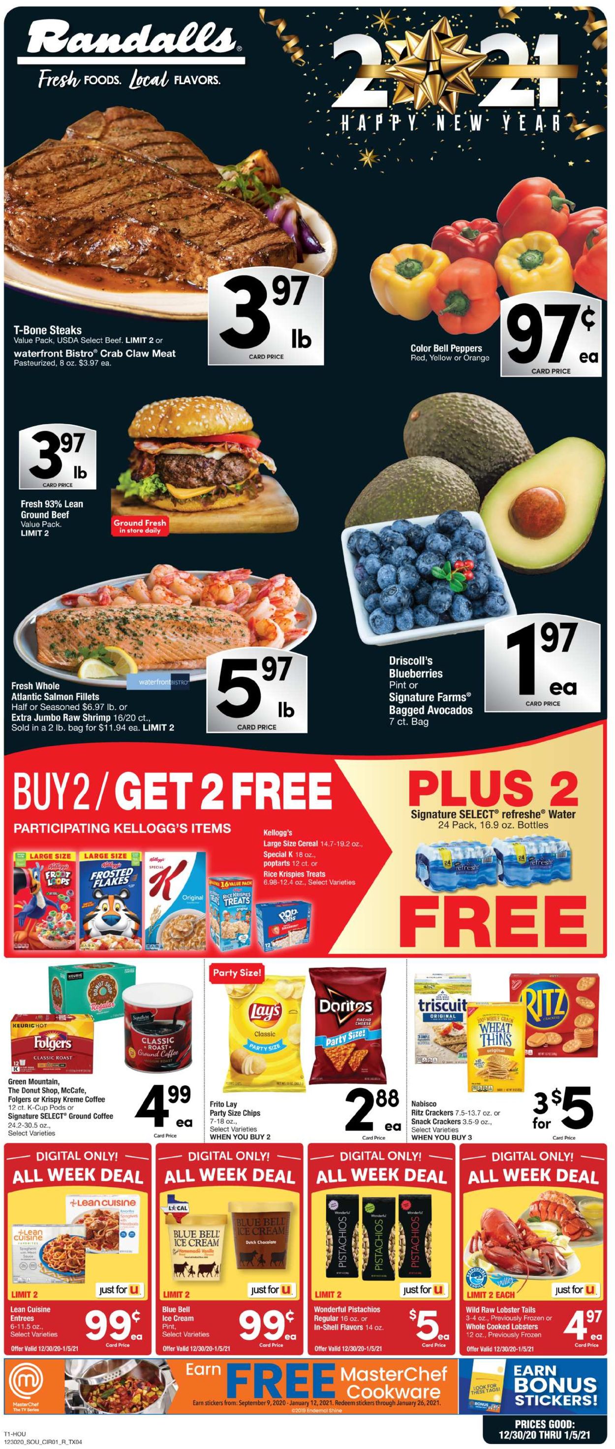 Randalls Ad from 12/30/2020