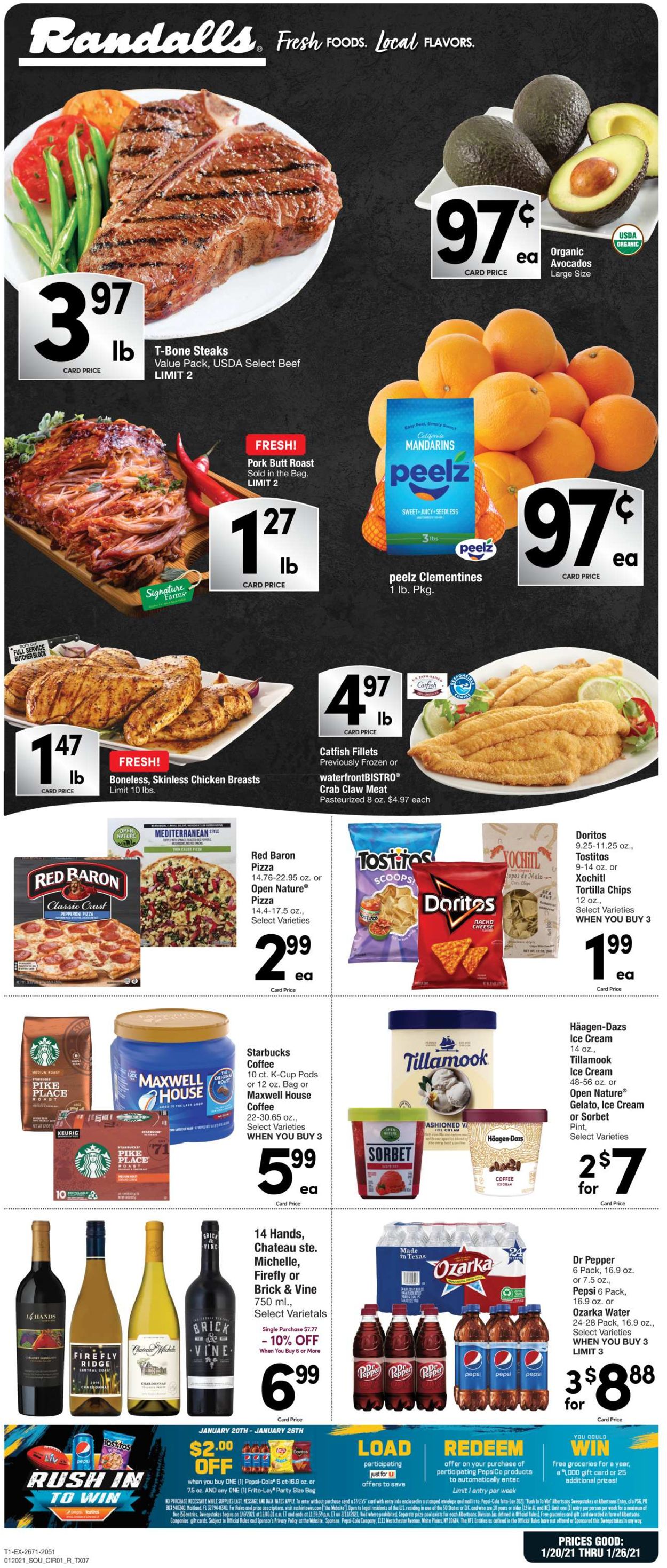 Randalls Ad from 01/20/2021