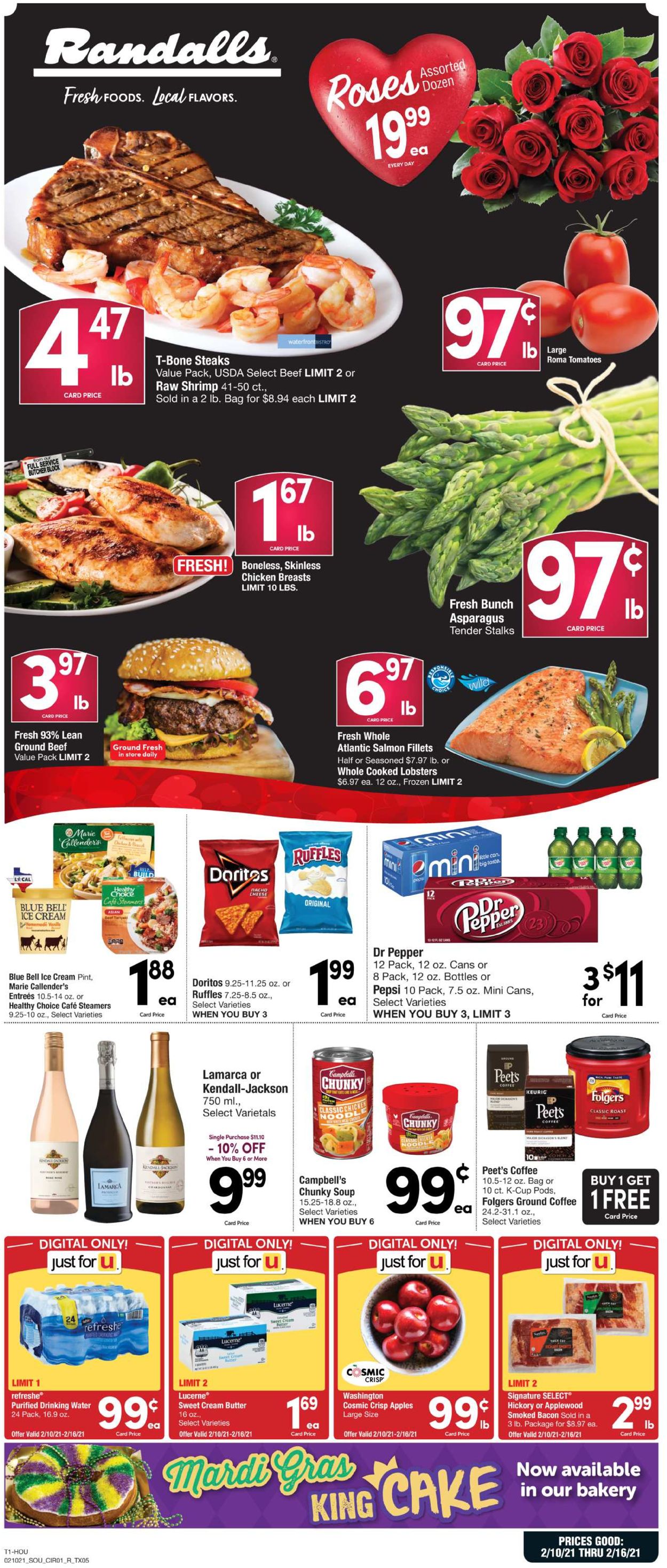 Randalls Ad from 02/10/2021