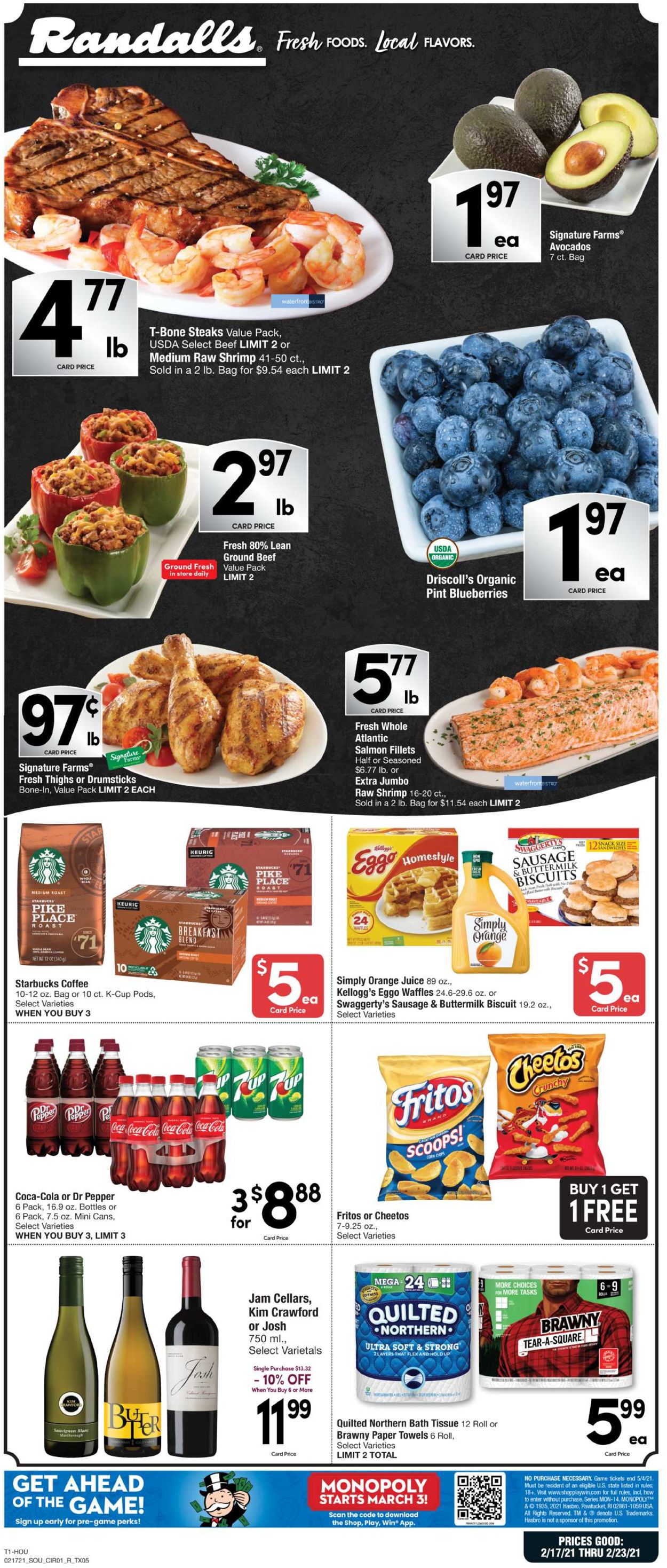 Randalls Ad from 02/17/2021