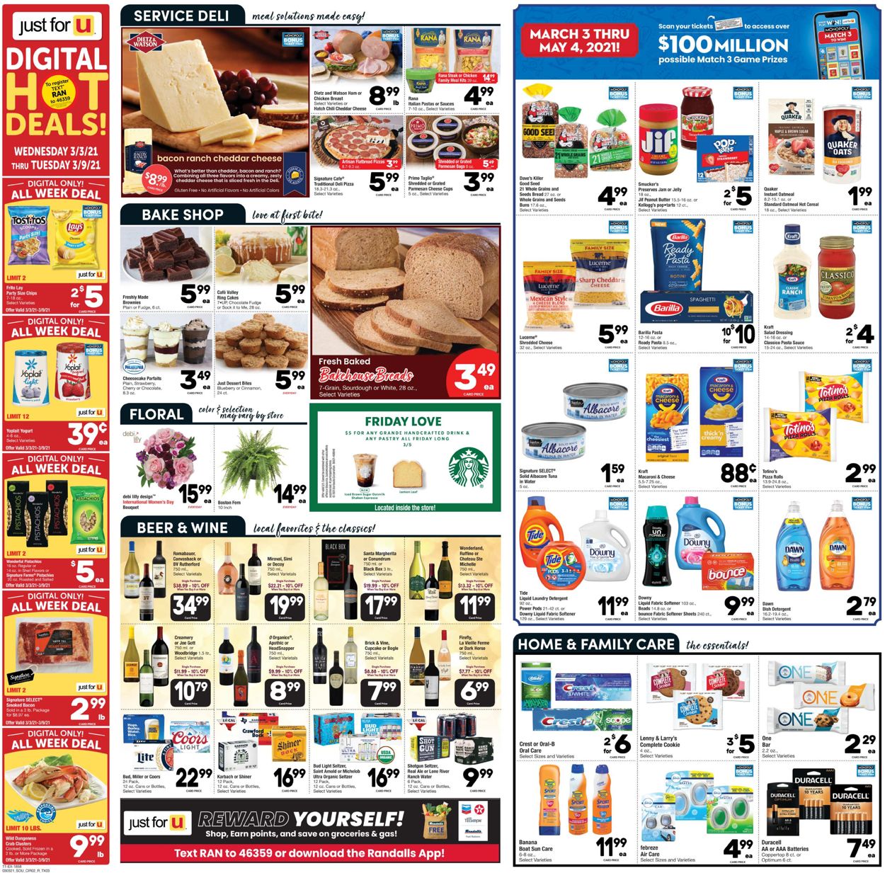 Randalls Ad from 03/03/2021