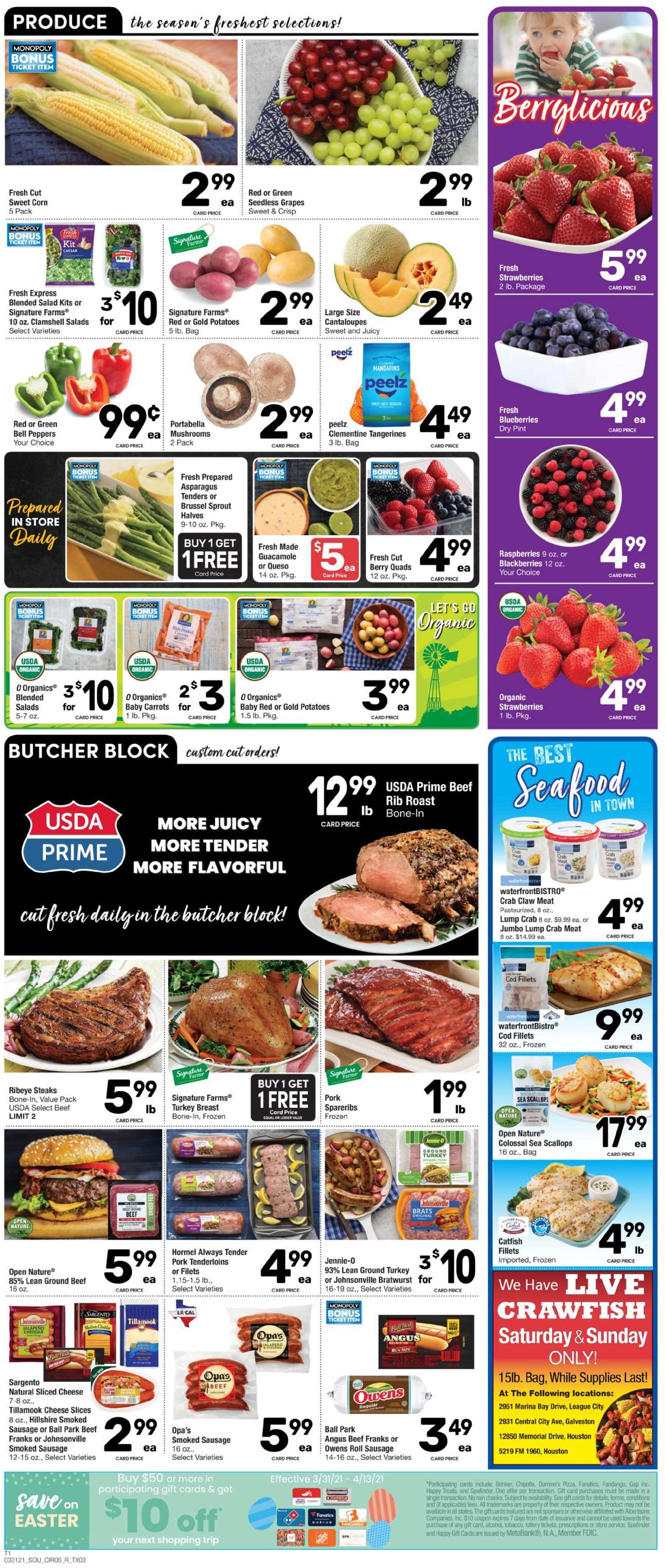 Randalls Ad from 03/31/2021