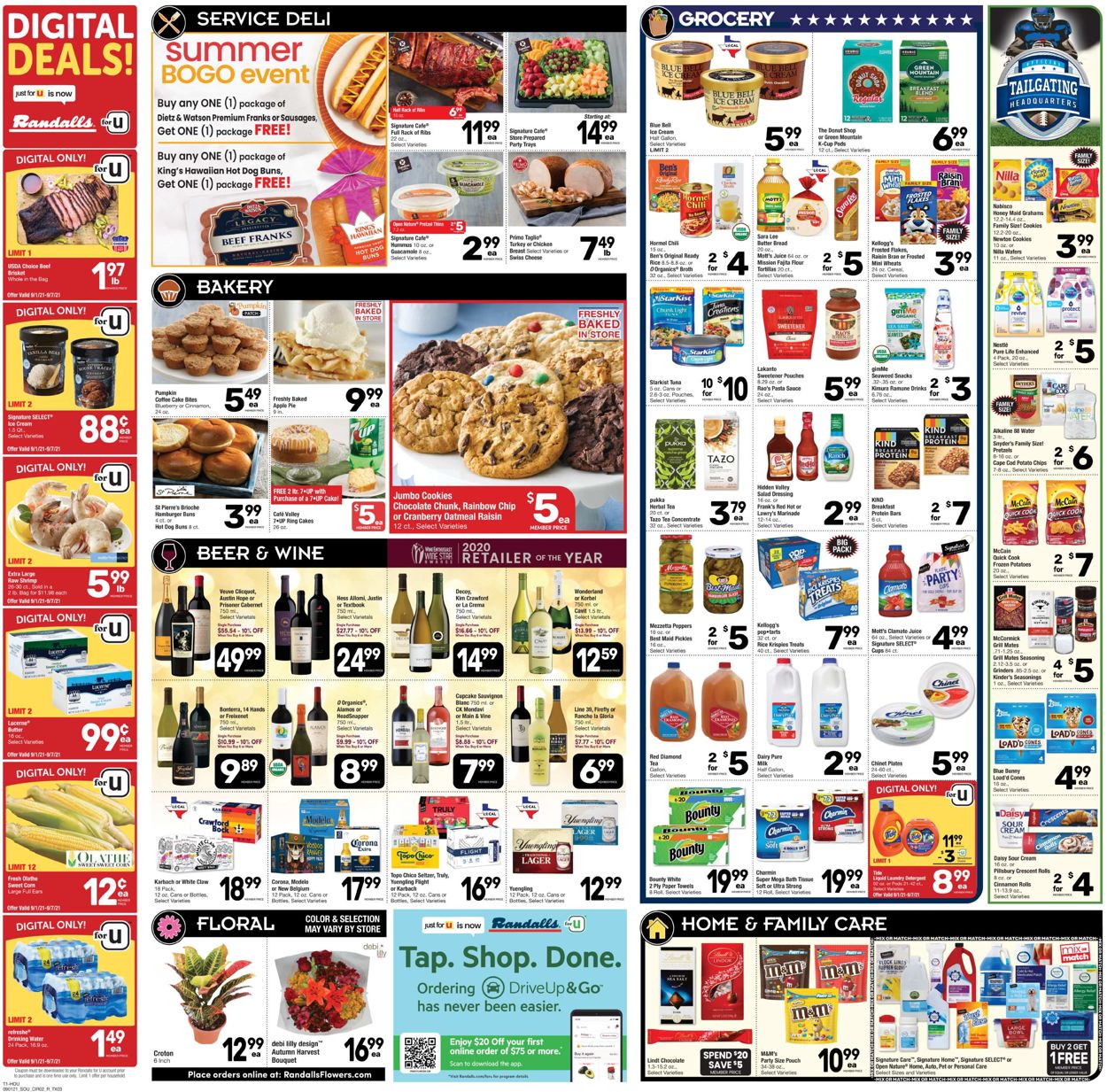 Randalls Ad from 09/01/2021