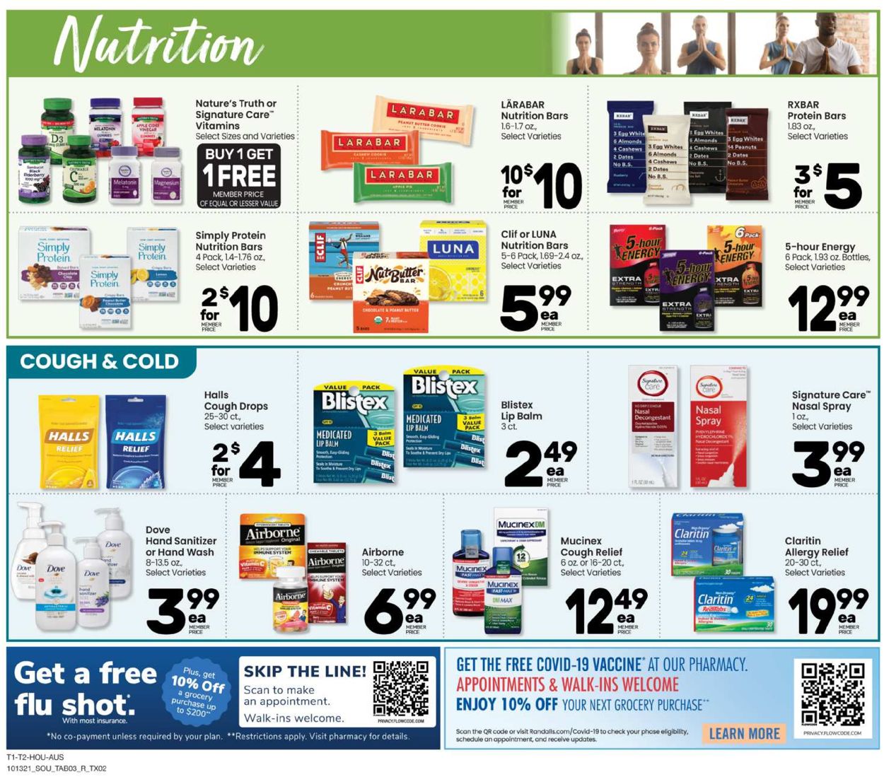 Randalls Ad from 10/13/2021