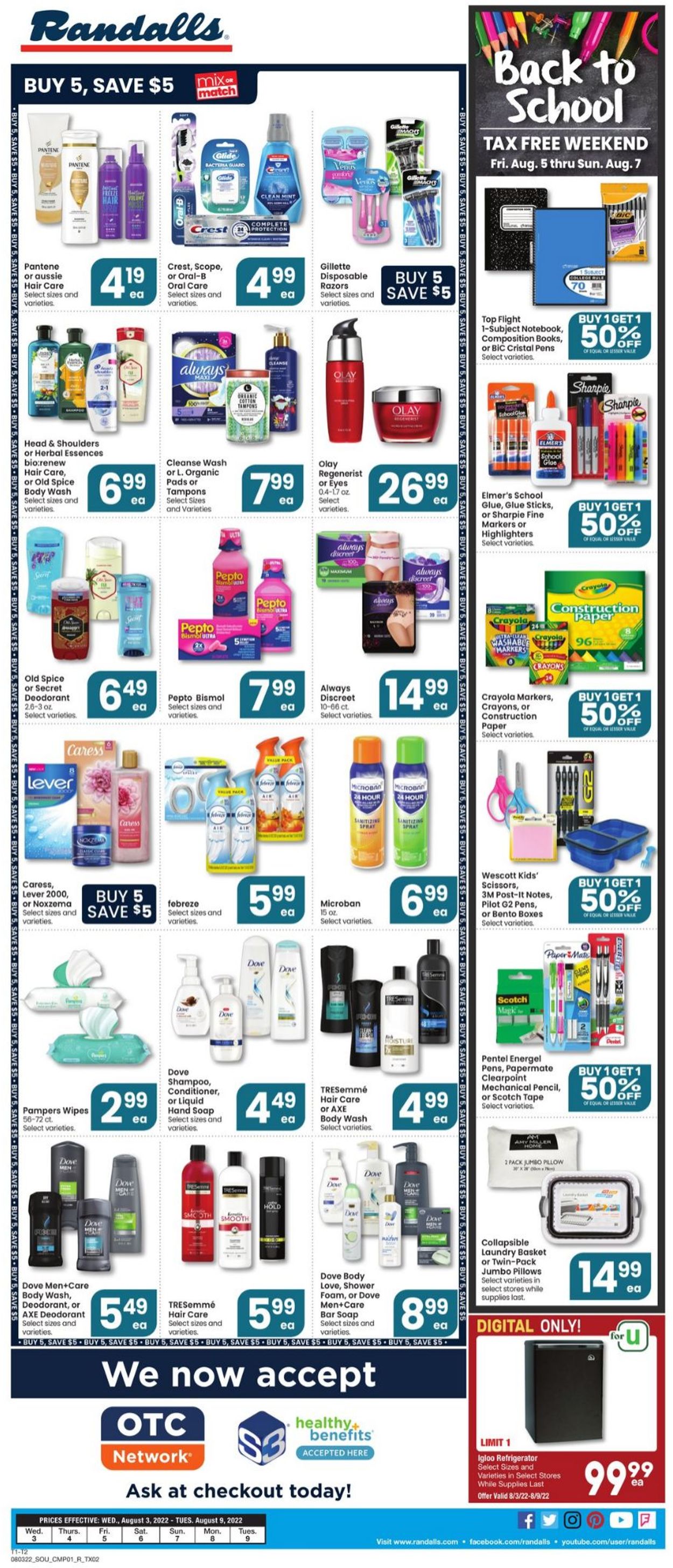 Randalls Ad from 08/03/2022
