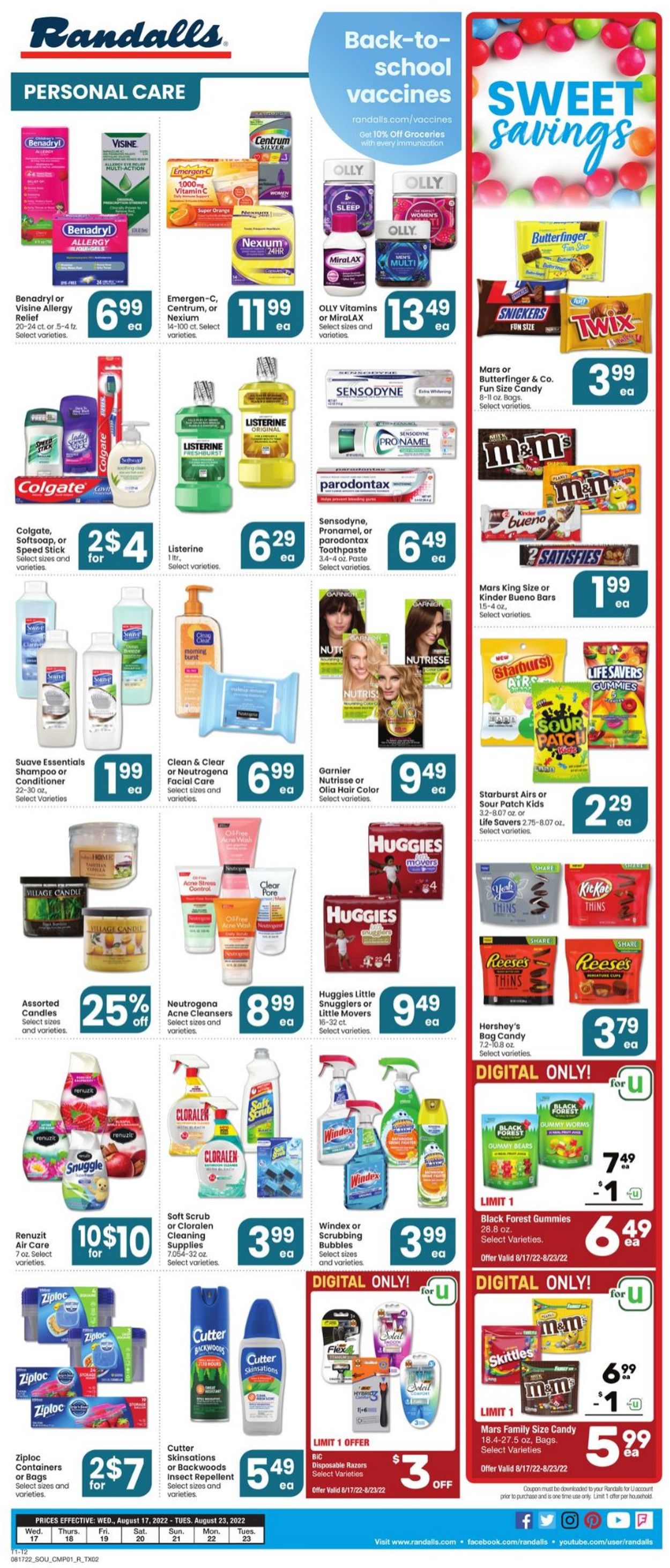 Randalls Ad from 08/24/2022