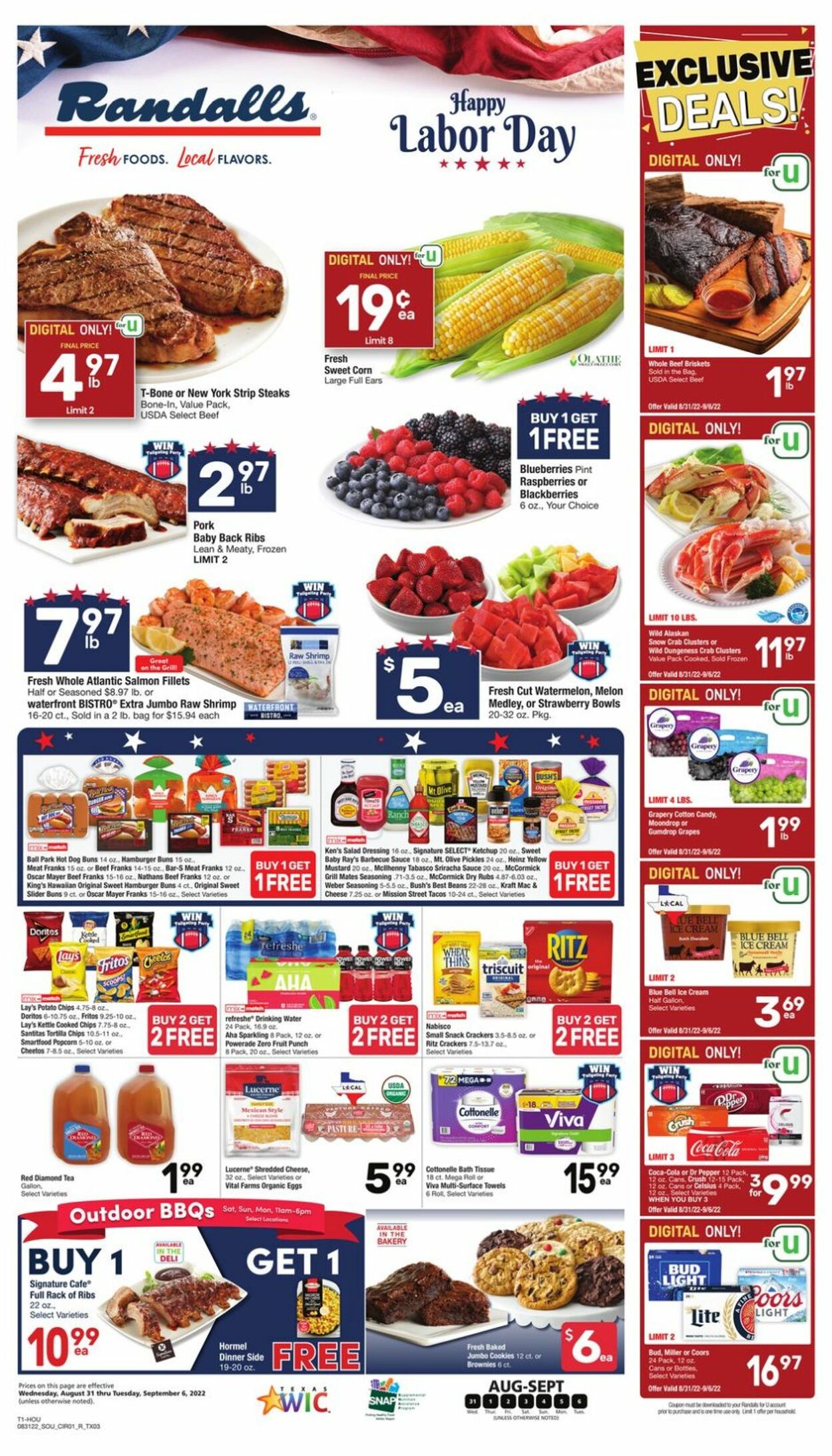 Randalls Ad from 08/31/2022
