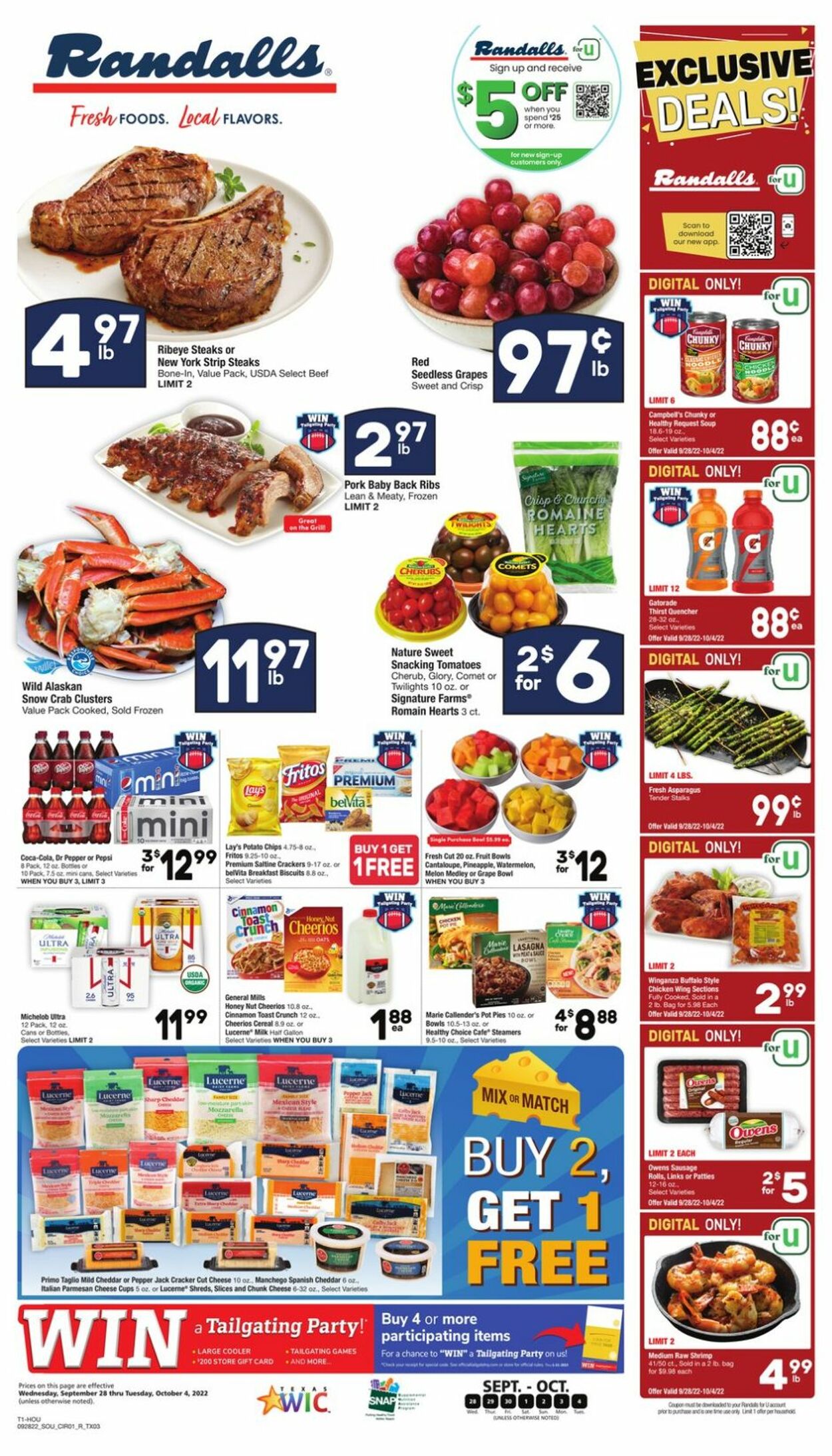 Randalls Ad from 09/28/2022