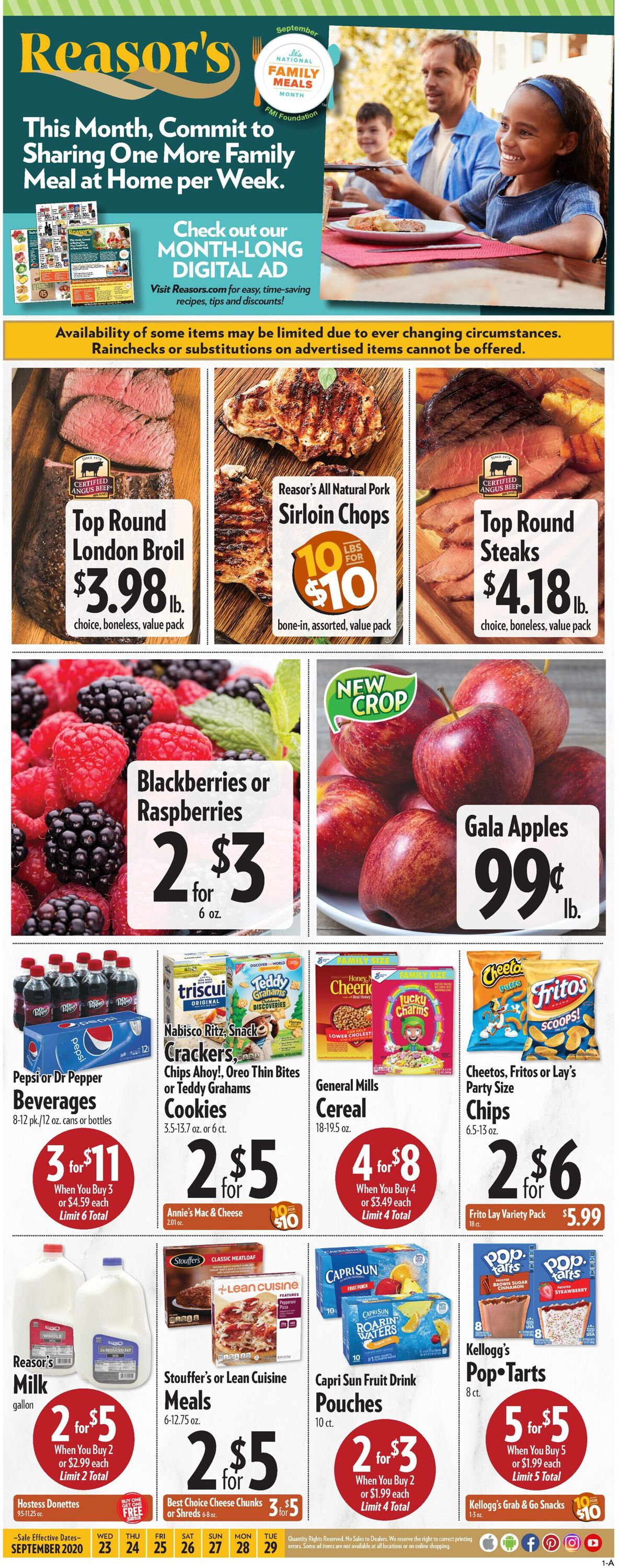 Reasor's Ad from 09/23/2020