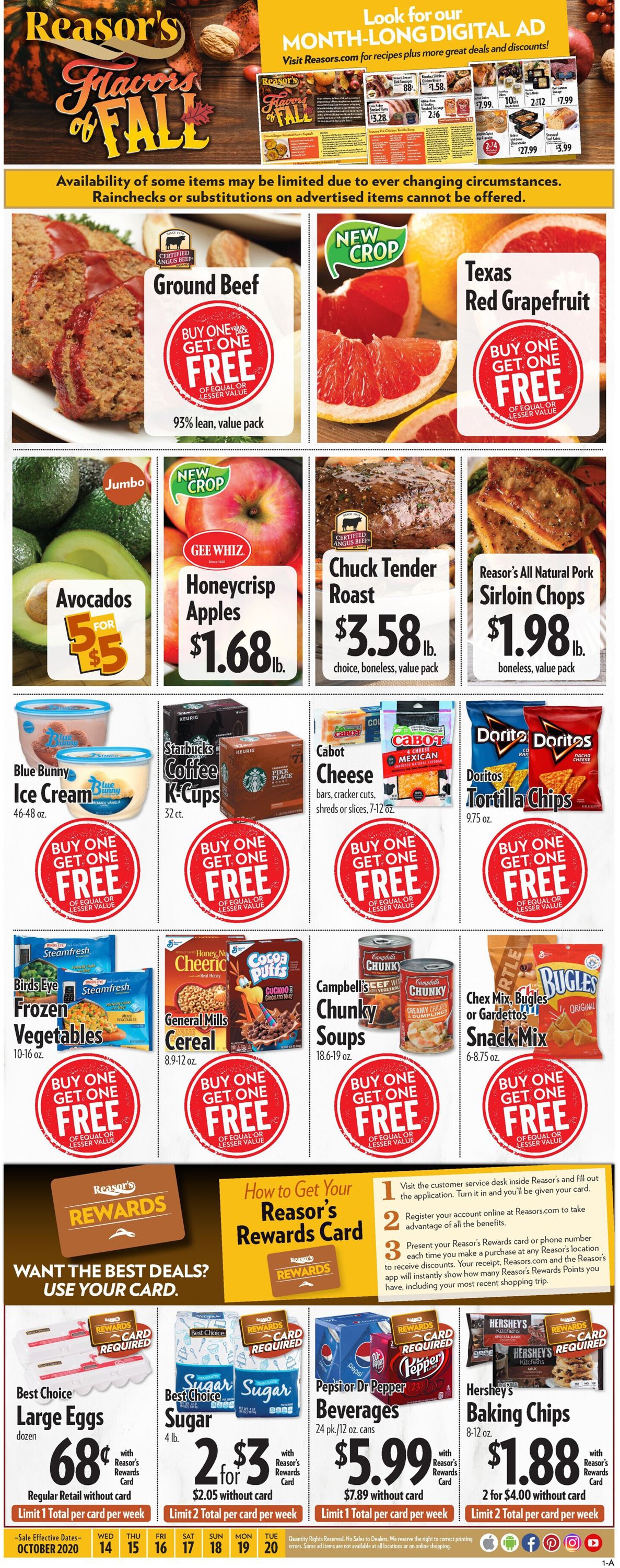 Reasor's Ad from 10/14/2020