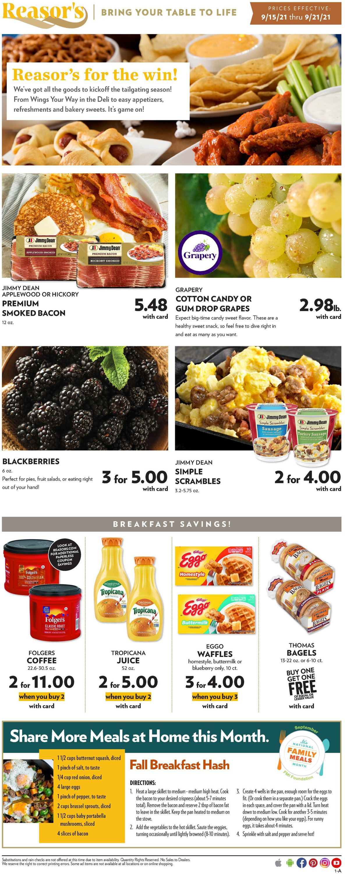 Reasor's Ad from 09/15/2021