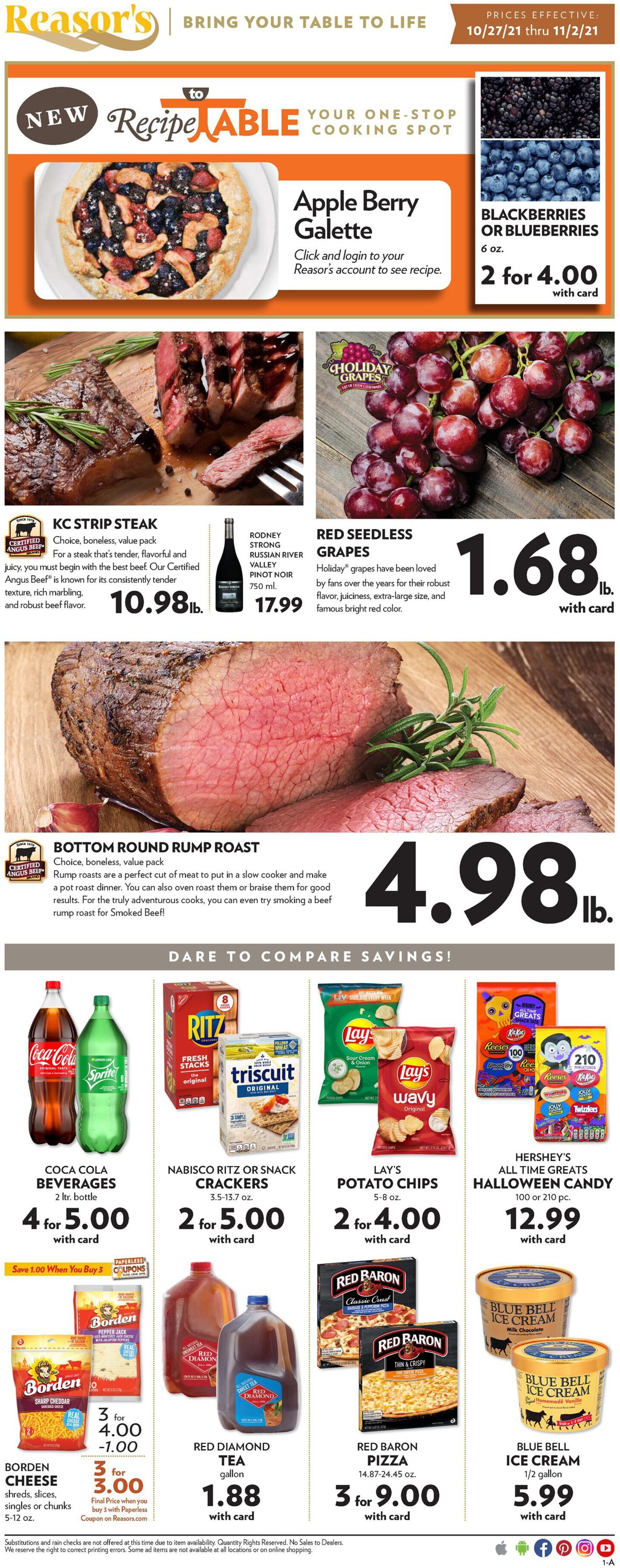 Reasor's Ad from 10/27/2021