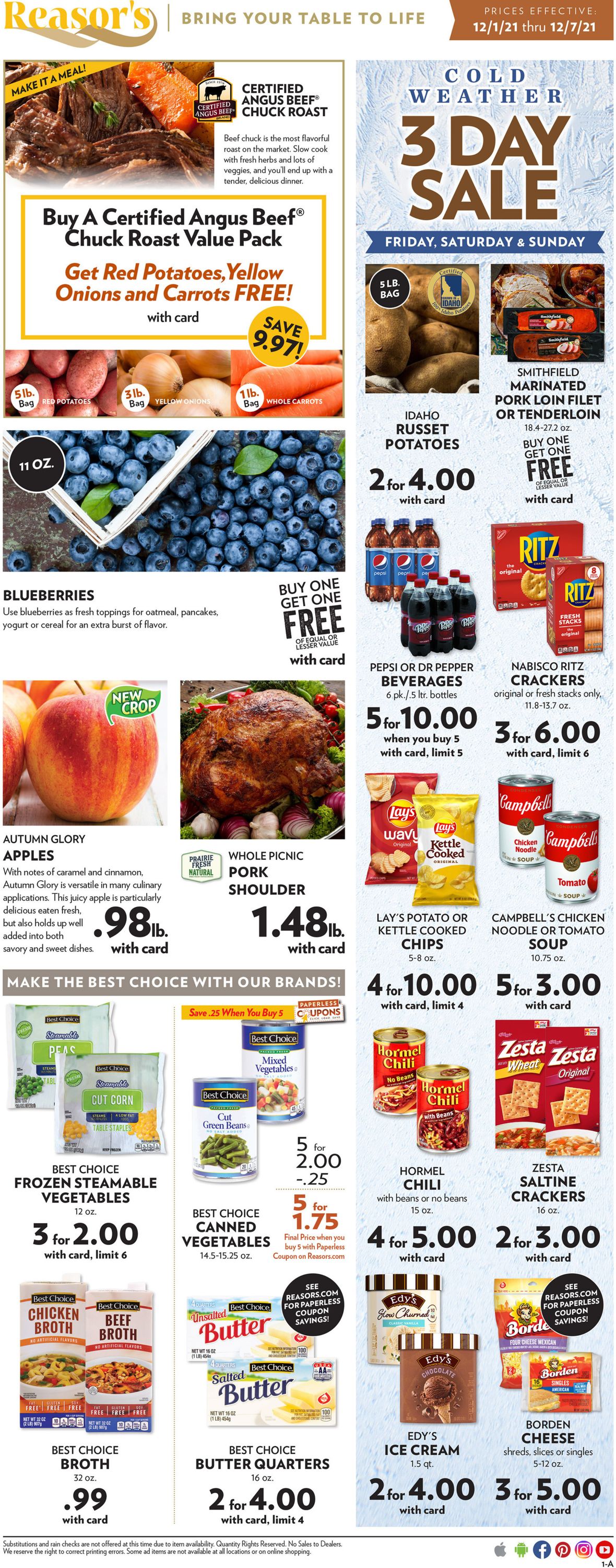 Reasor's Ad from 12/01/2021