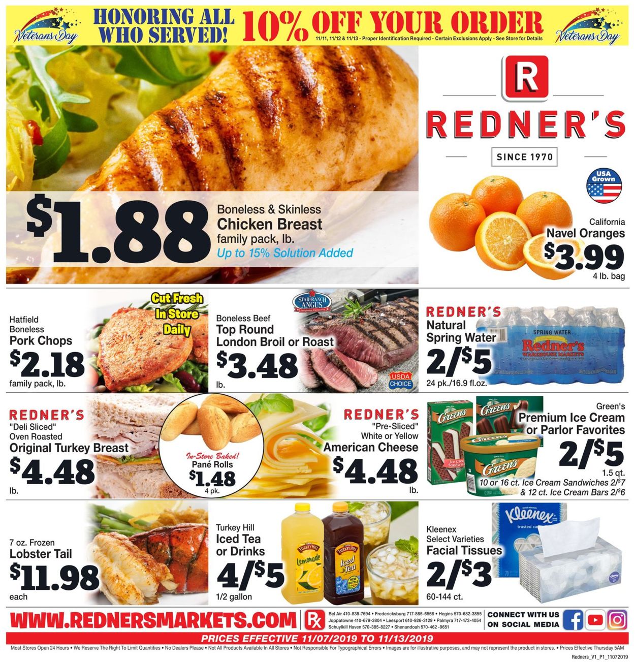 Redner’s Warehouse Market Ad from 11/07/2019