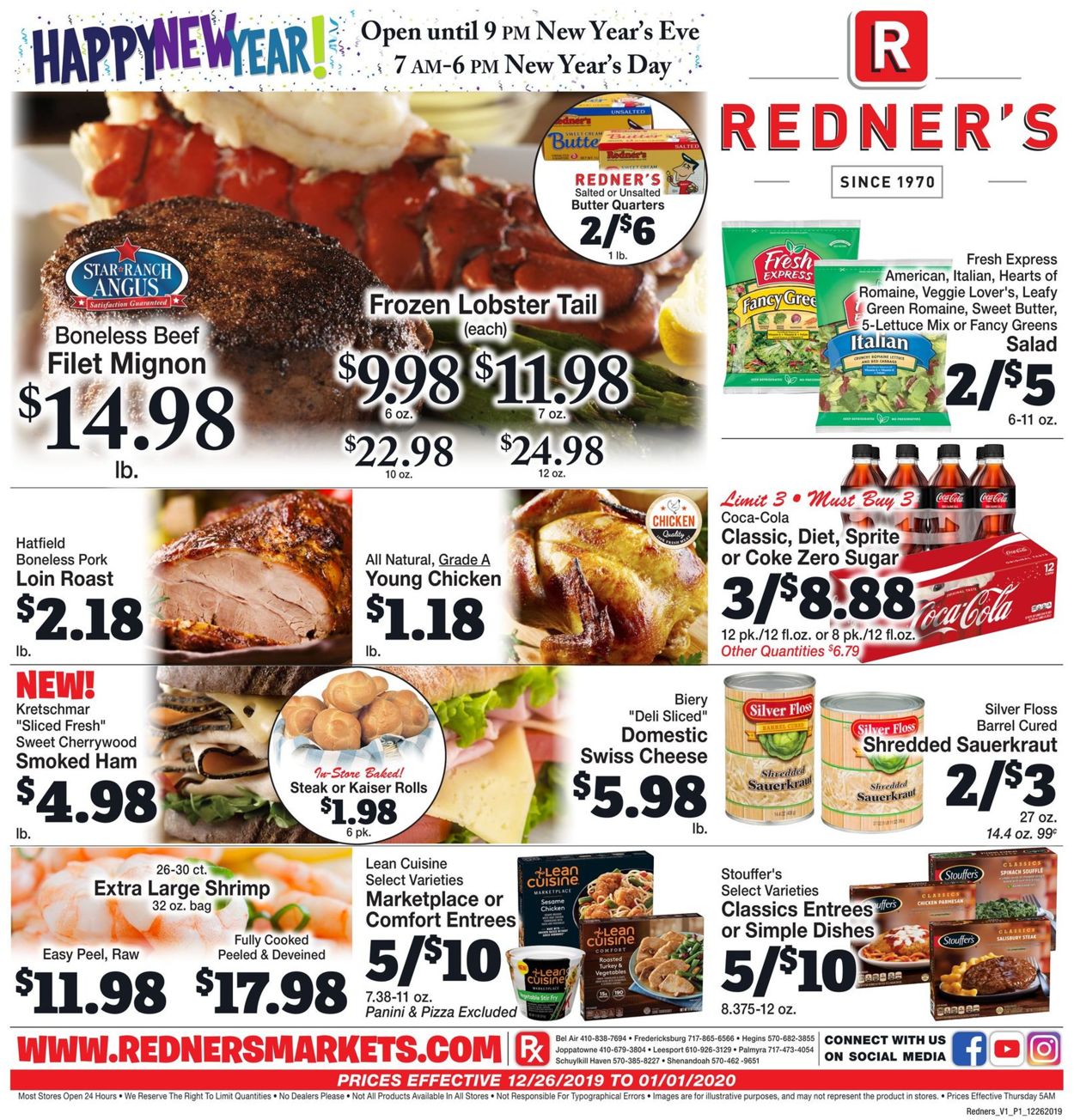 Redner’s Warehouse Market Ad from 12/26/2019