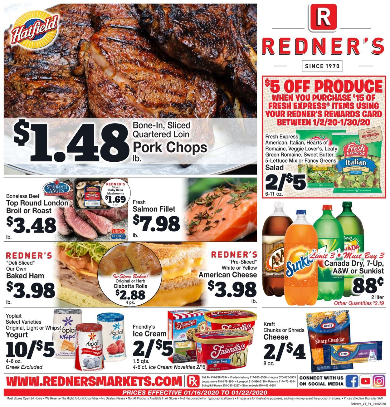 Redner’s Warehouse Market Ad from 01/16/2020